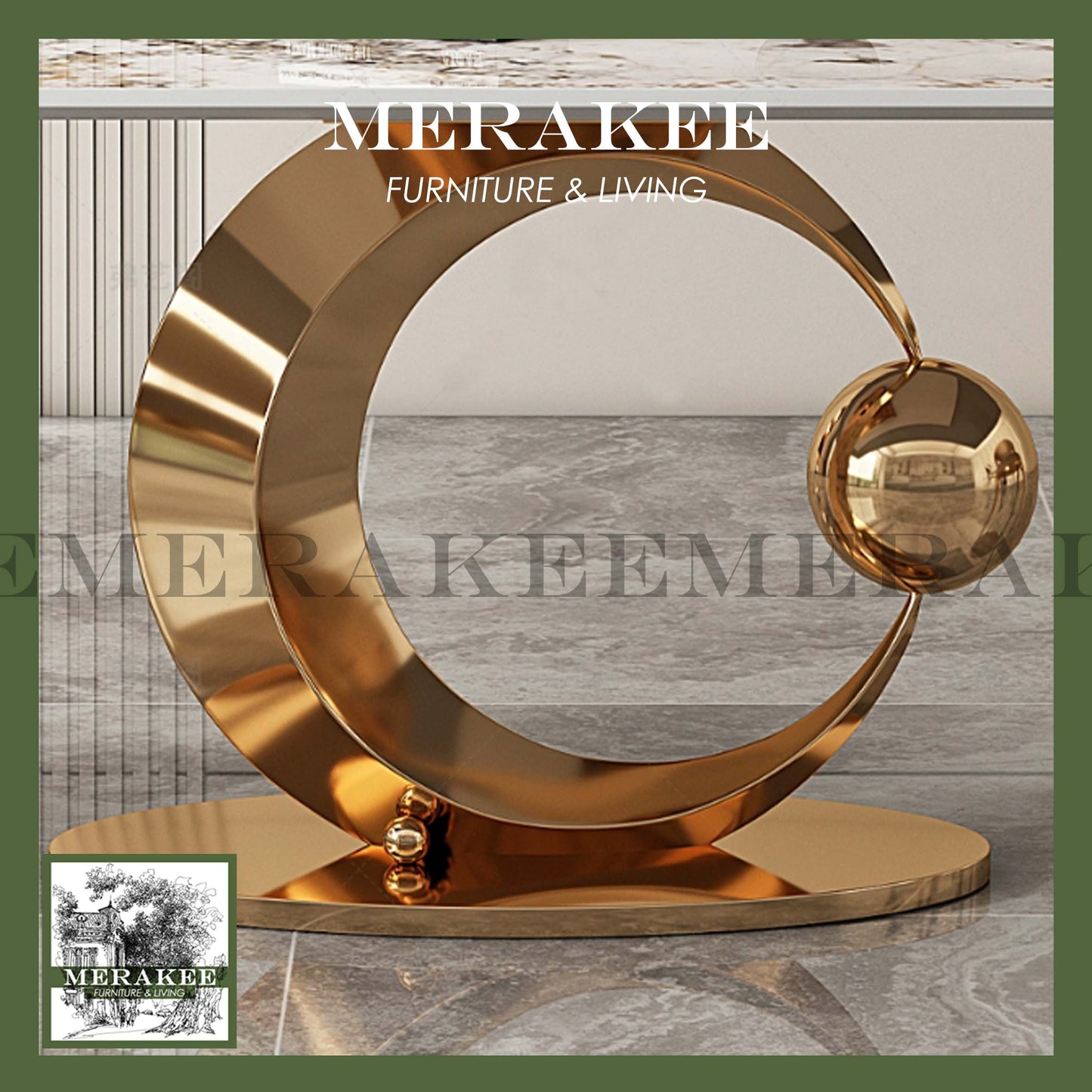 MERAKEE Sintered Stone Dining Table Customization Color Tabletop Stainless Steel Stand Dining Room Furniture PV22