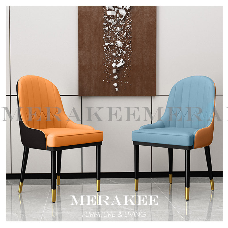 MERAKEE Dining Chair PU Leather Solid Wood Frame Dining Room Furniture JCY010