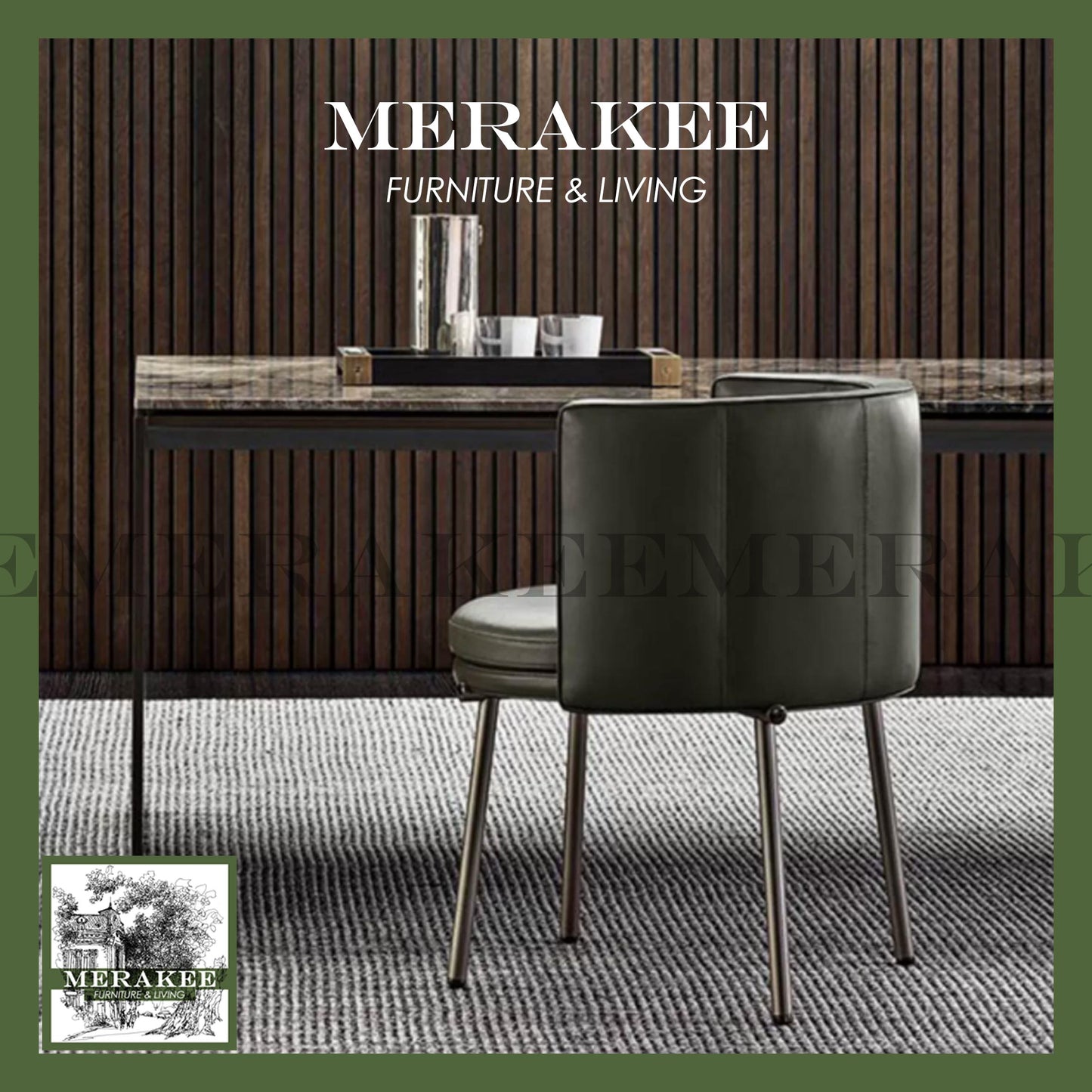 MERAKEE Customized Marble Like Sintered Stone Dining Table Large Size Stainless Steel Stand Dining Room Furniture PV41