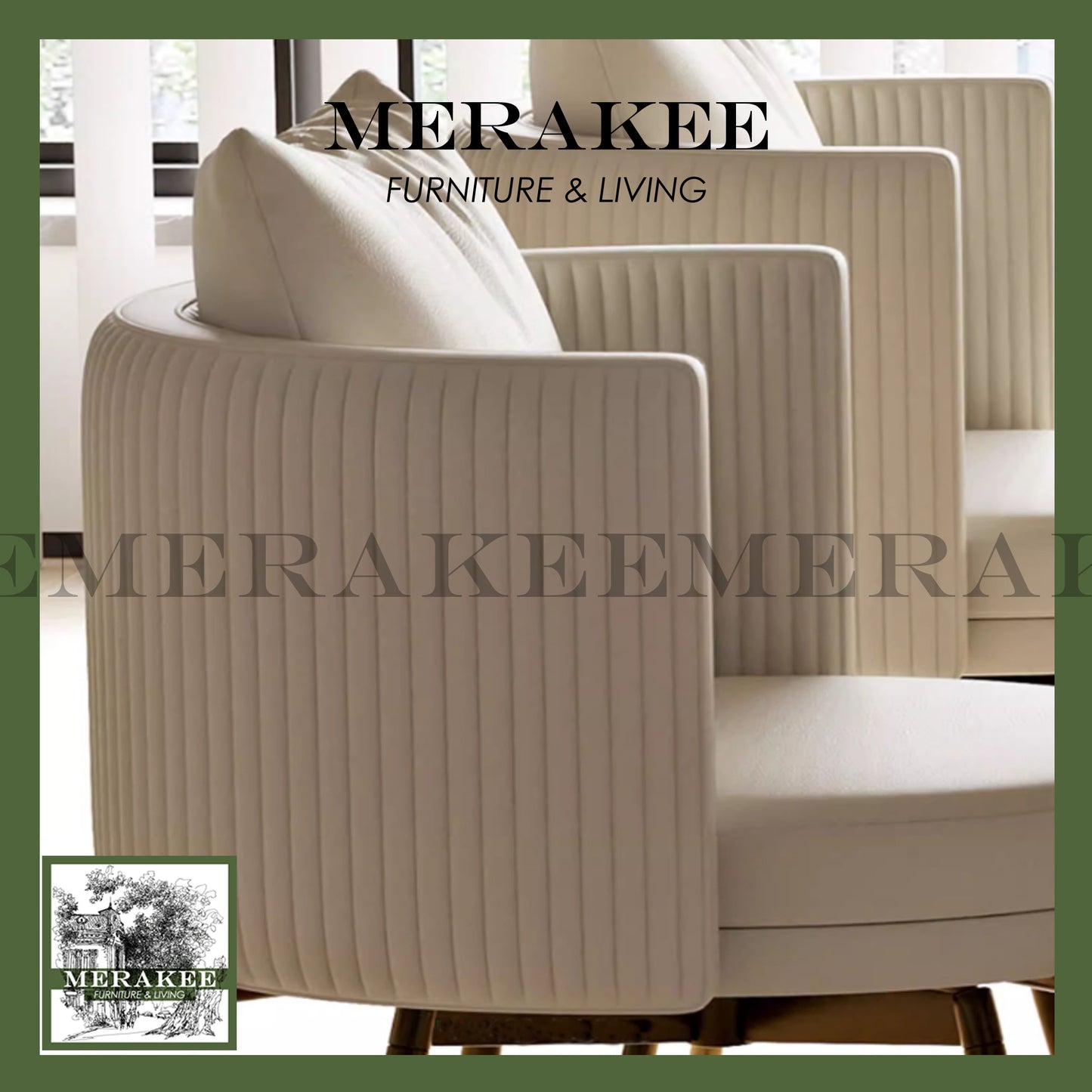 MERAKEE Dining Chair PU Leather Solid Wood Frame Stainless Steel Stand Dining Room Furniture JC60
