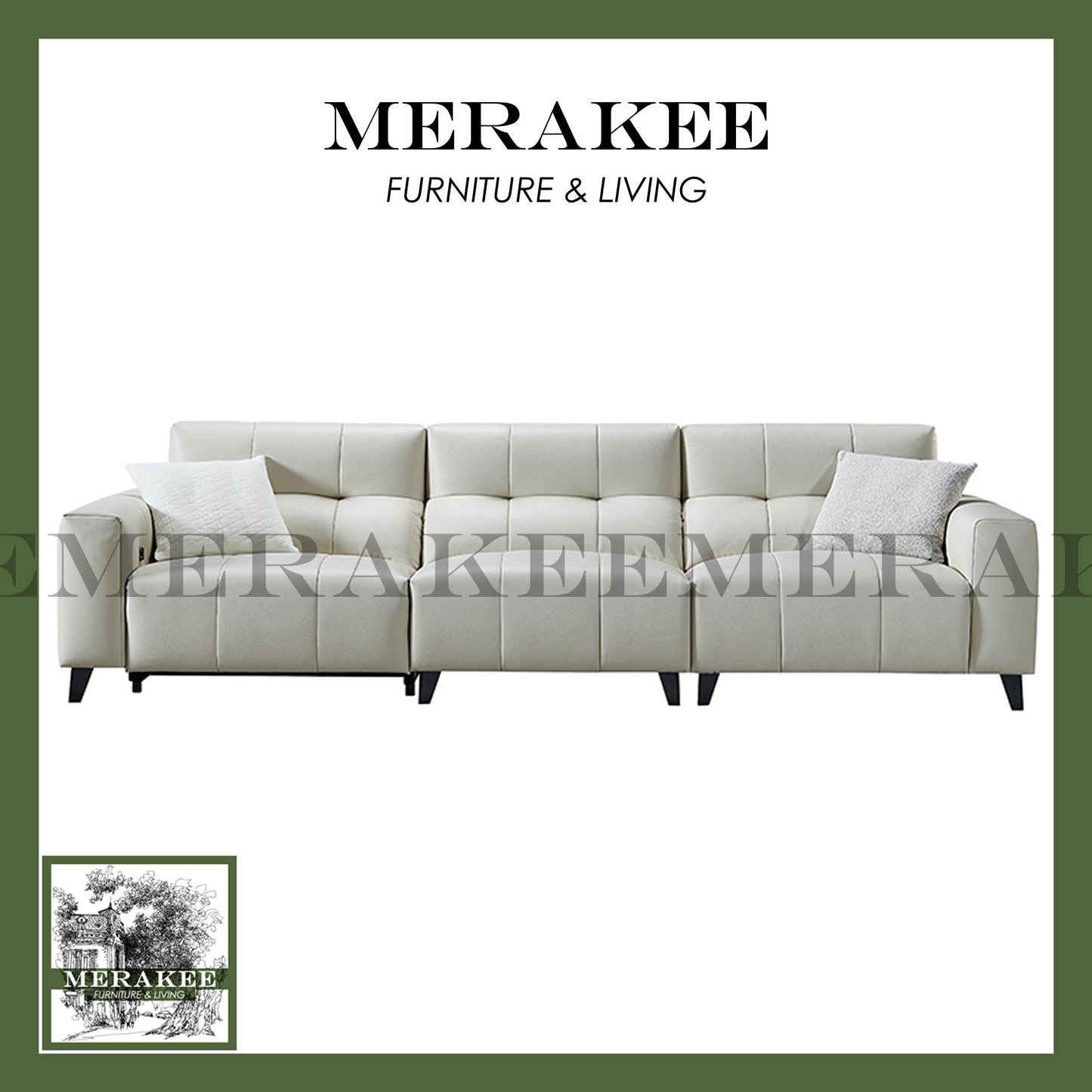 MERAKEE Full-Grain Genuine Leather Electric Recliner sofa 2/3 Seater Color Solution Living Room Furniture XC6609