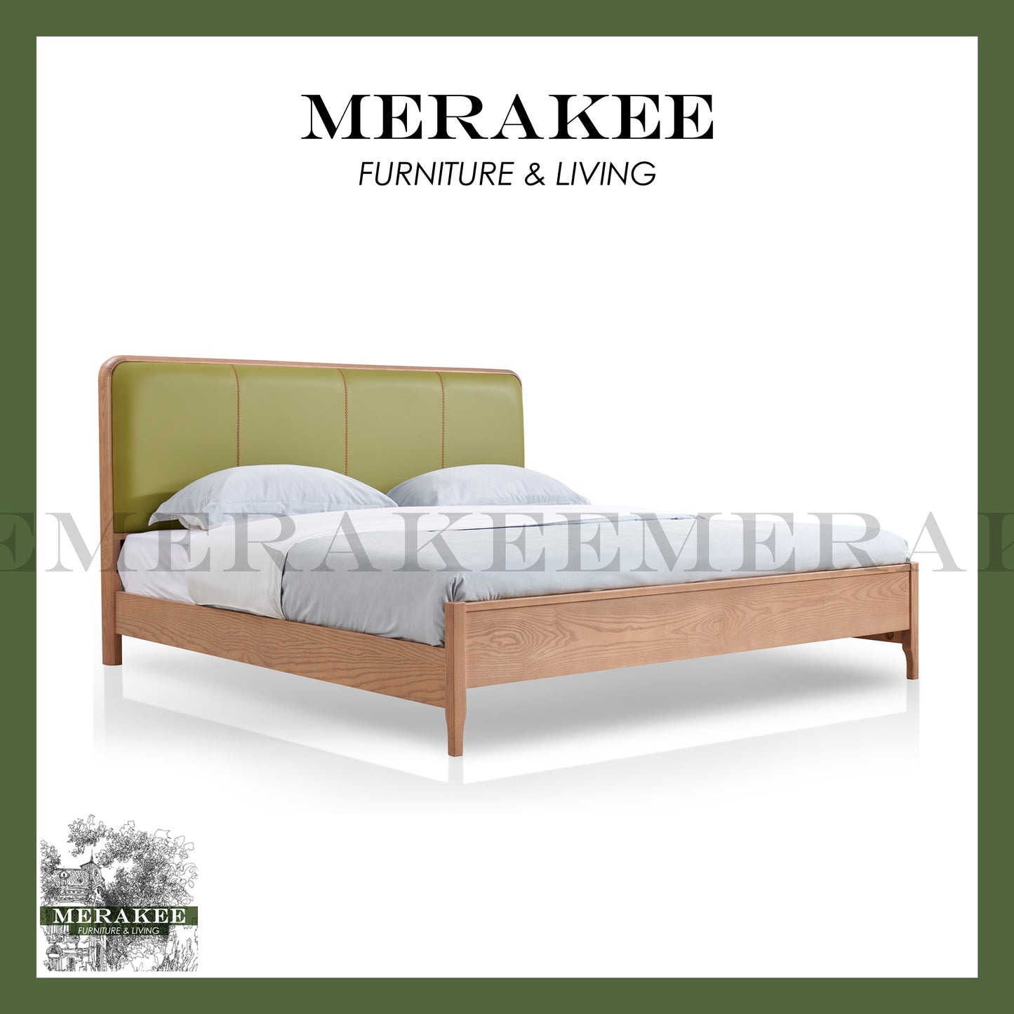 *Ready Stock* MERAKEE King/Queen Bed Frame Solid Ashwood Bedroom Furniture
