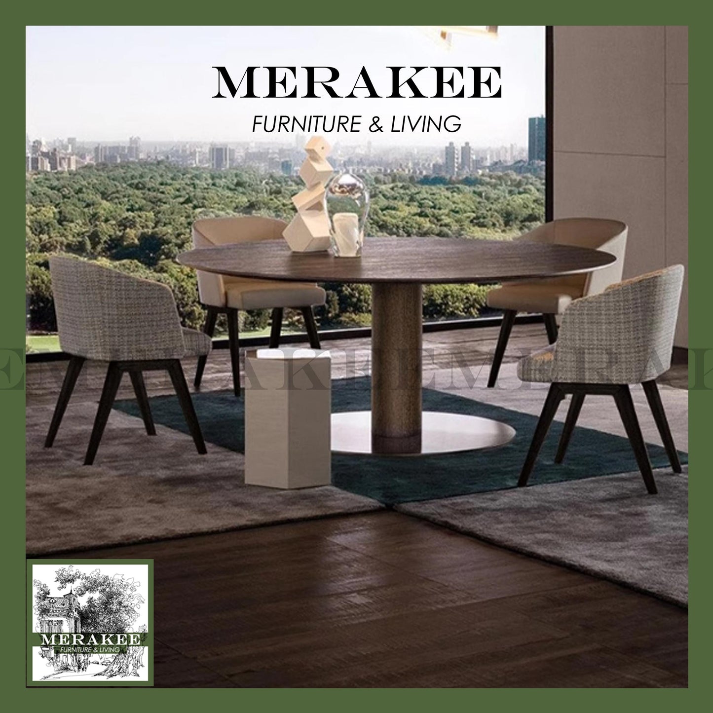 MERAKEE Dining Chair Solid Wood Chair Dining Room Furniture XY20