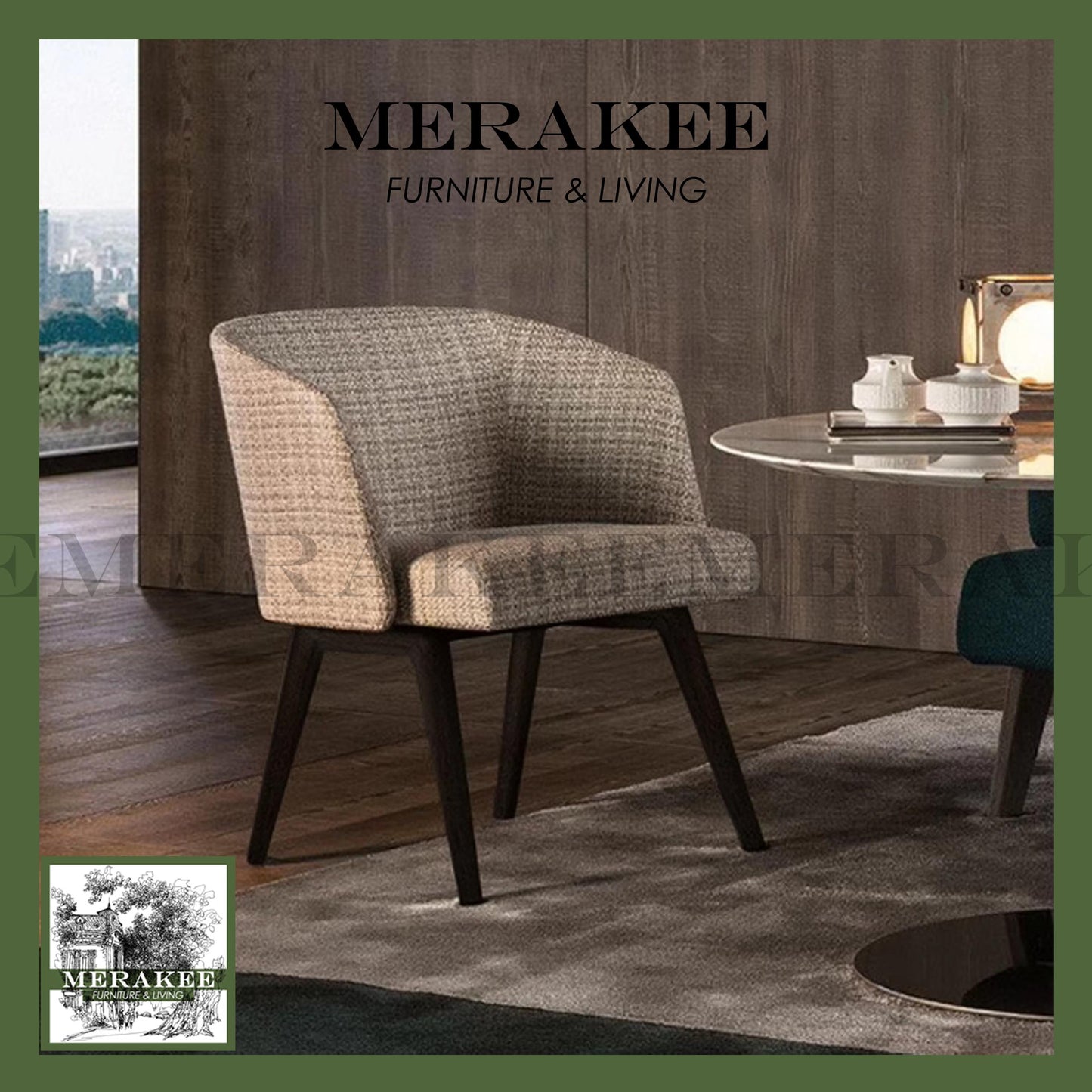MERAKEE Dining Chair Solid Wood Chair Dining Room Furniture XY20