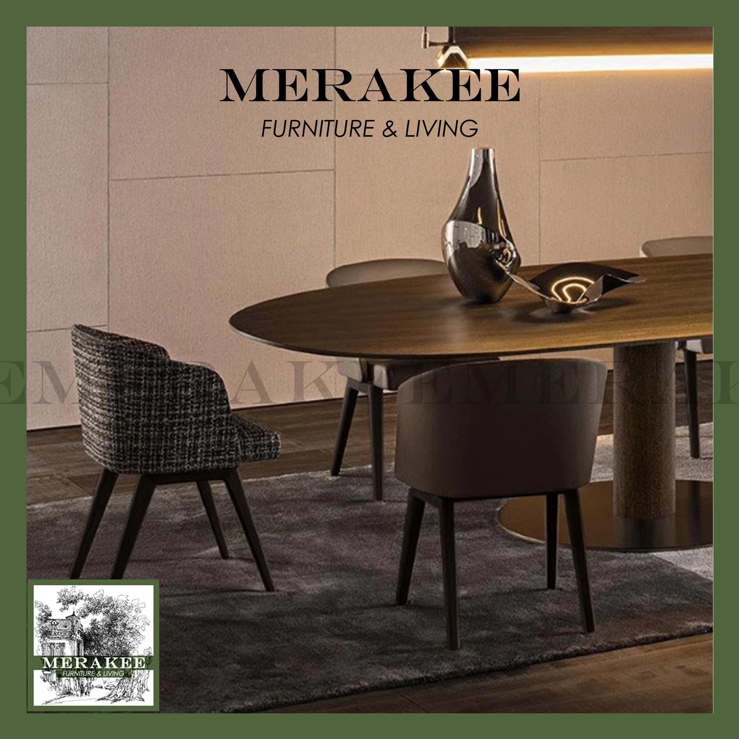 MERAKEE Dining Chair Solid Wood Chair Dining Room Furniture XY20