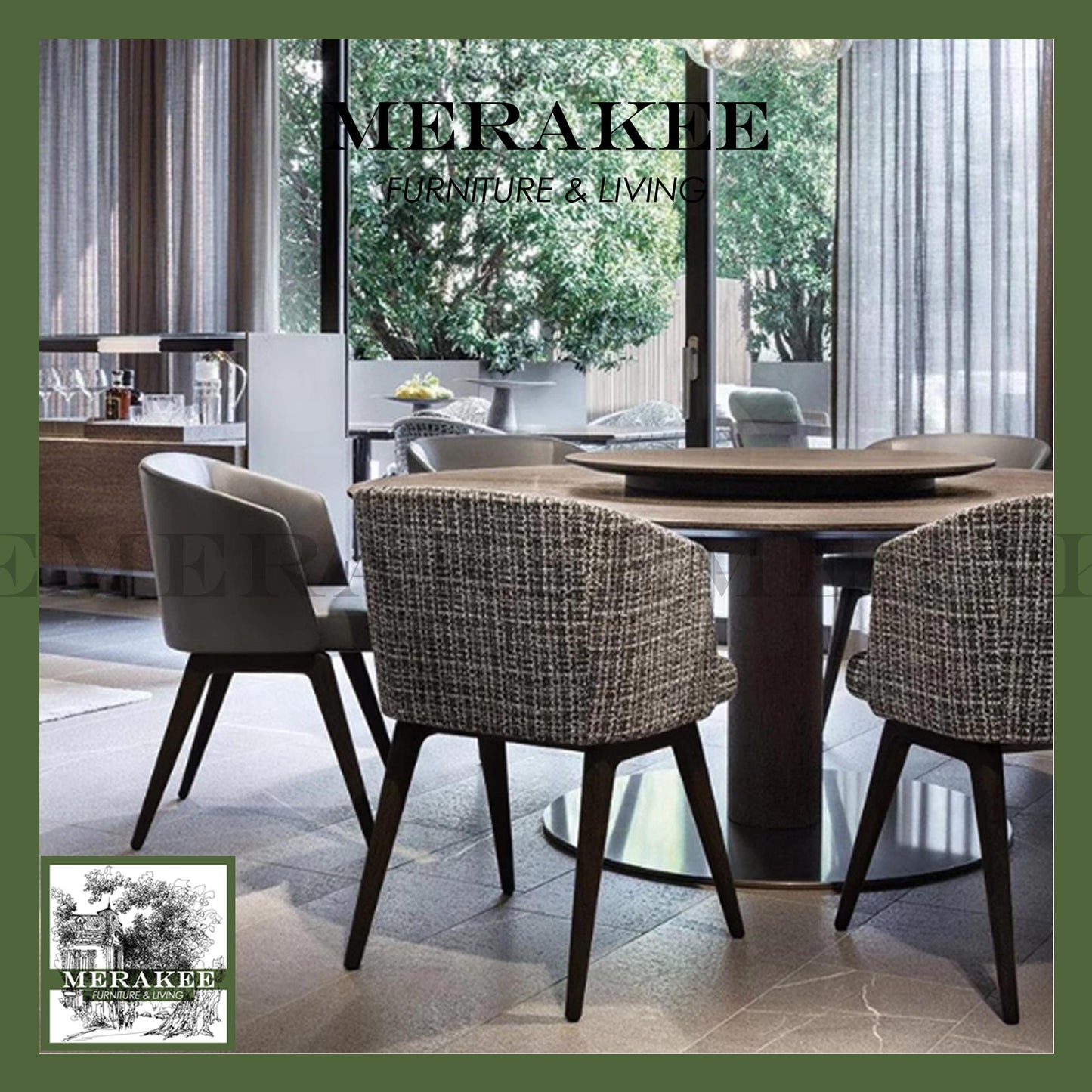 MERAKEE Dining Chair Solid Wood Chair Dining Room Furniture XY20