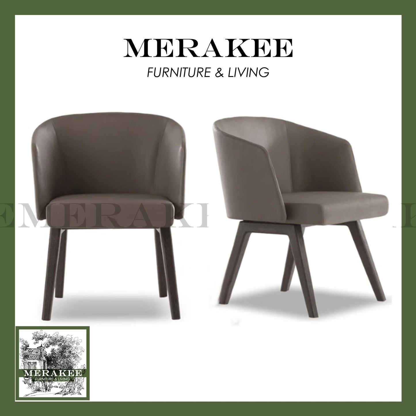 MERAKEE Dining Chair Solid Wood Chair Dining Room Furniture XY20