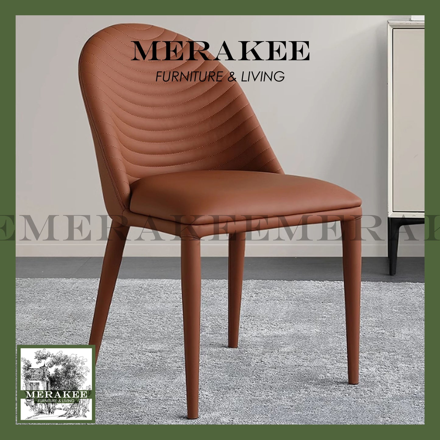 MERAKEE Dining Chair PU Leather Dining Room Furniture JM04