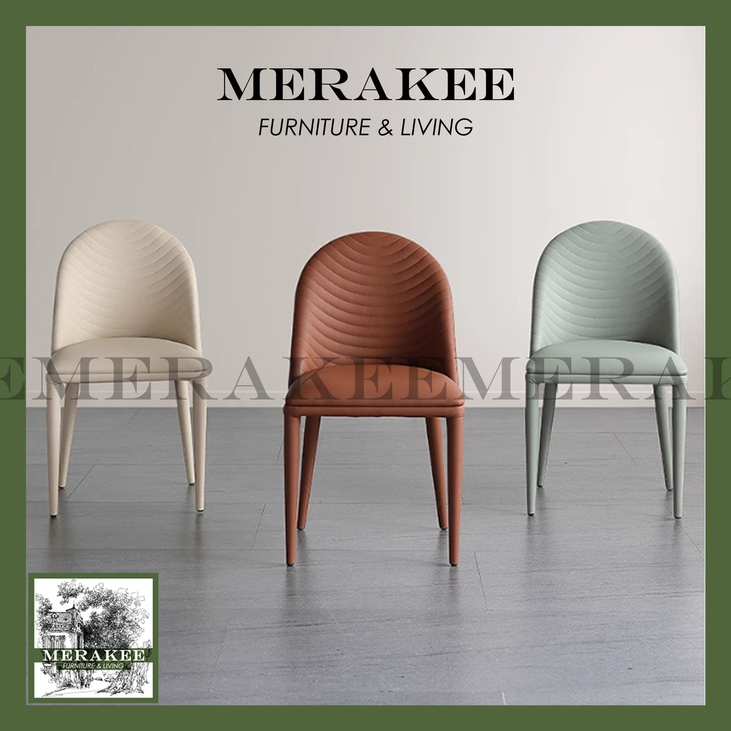 MERAKEE Dining Chair PU Leather Dining Room Furniture JM04