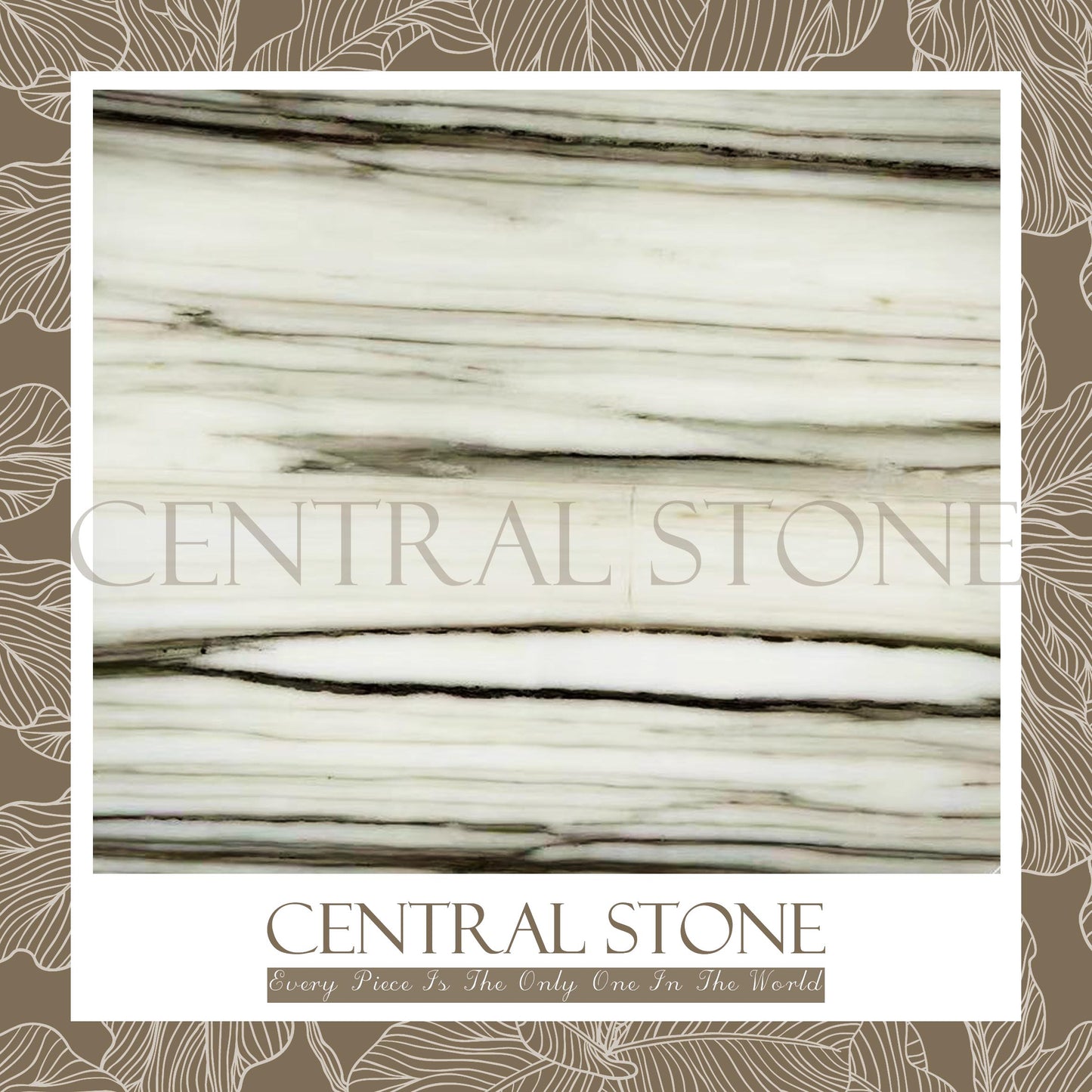 CENTRAL STONE Natural Marble Coffee Side Table Dia45cm -Panda