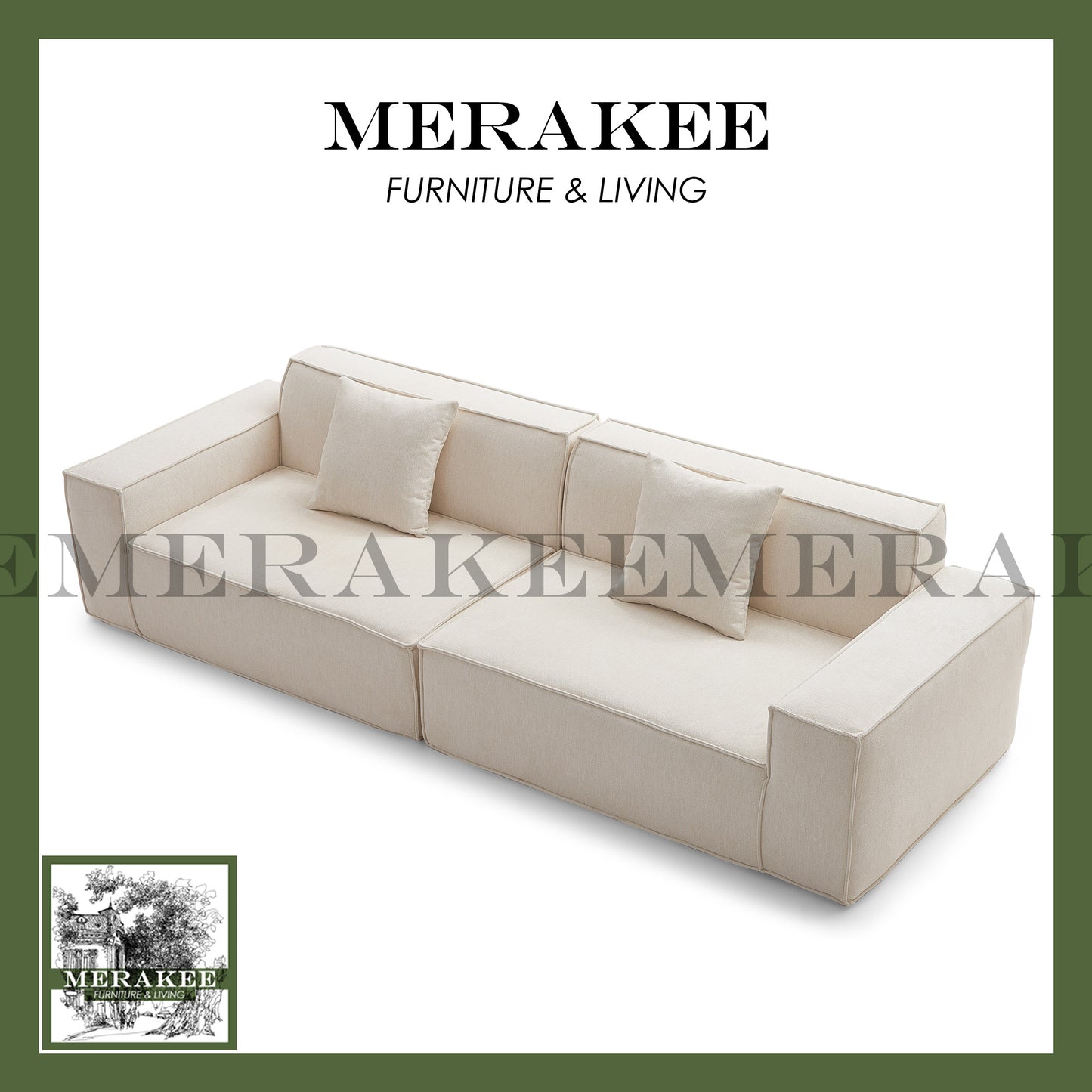 MERAKEE Compressed Sofa 2/3 Seater Modular/Sectional Firm Seat High Flexibility T004
