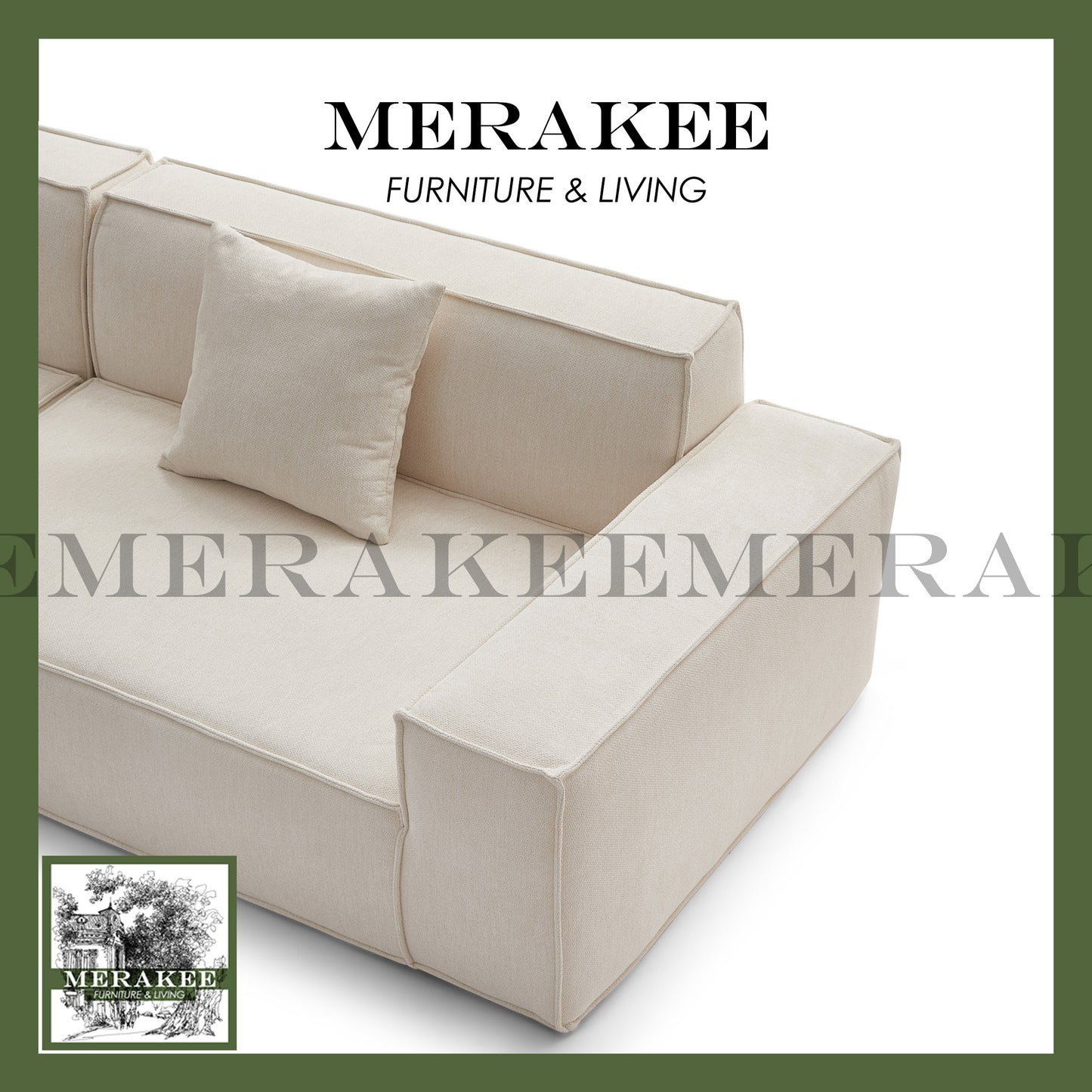 MERAKEE Compressed Sofa 2/3 Seater Modular/Sectional Firm Seat High Flexibility T004
