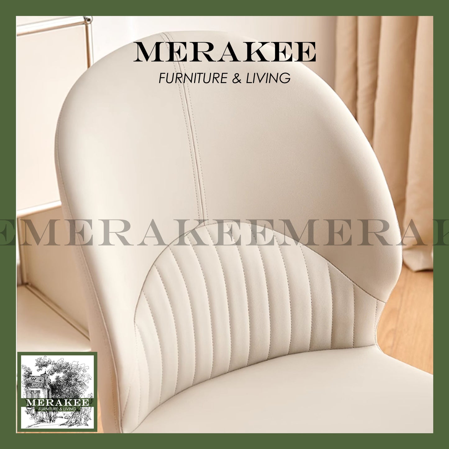 MERAKEE Dining Chair PU Leather Dining Room Furniture JM05