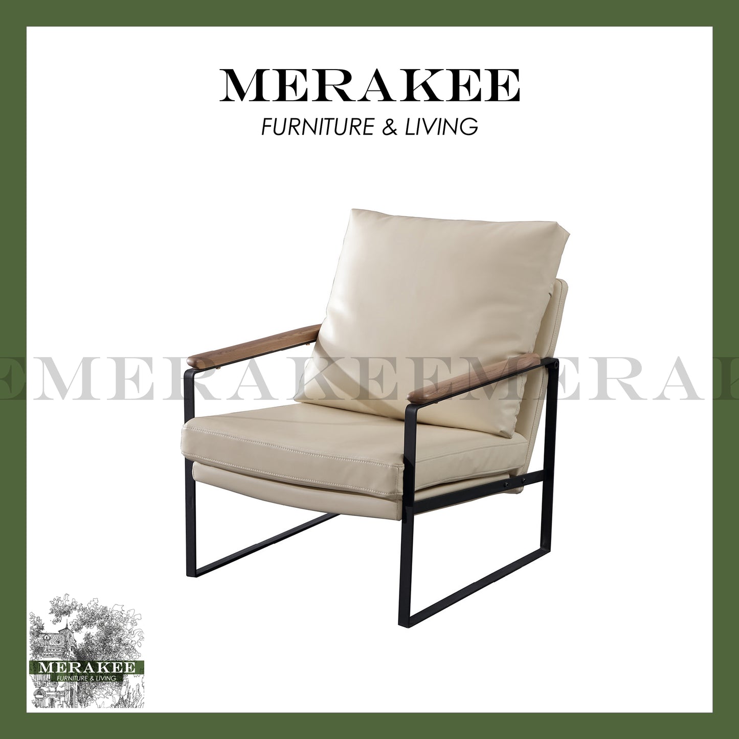 MERAKEE 1 Seater Sofa Armchair Color Solution Living Room Bedroom Furniture