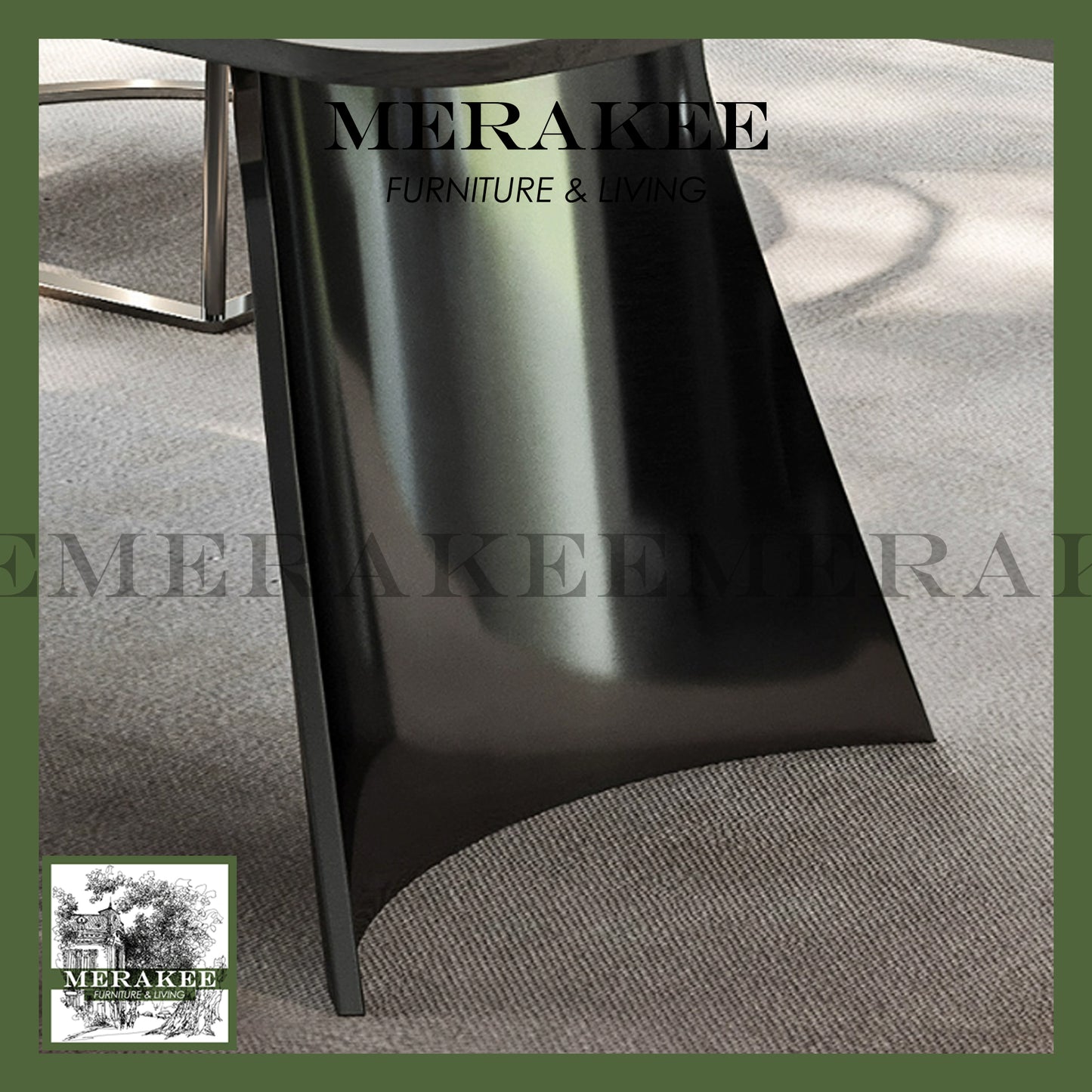 MERAKEE Sintered Stone Dining Table Customization Color Tabletop Stainless Steel Titanium Champagne Gold/Black Electroplated Leg Dining Room Furniture PV59