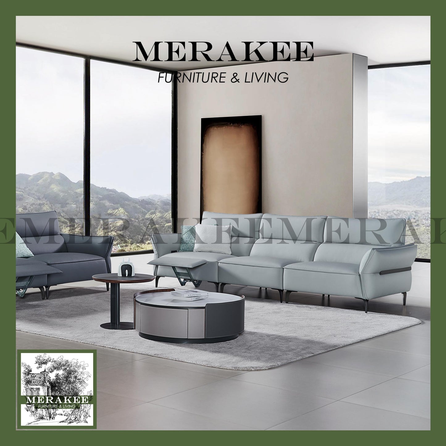 MERAKEE Full-Grain Genuine Leather Electric Recliner sofa 2/3/4 Seater Color Solution Living Room Furniture XC6605