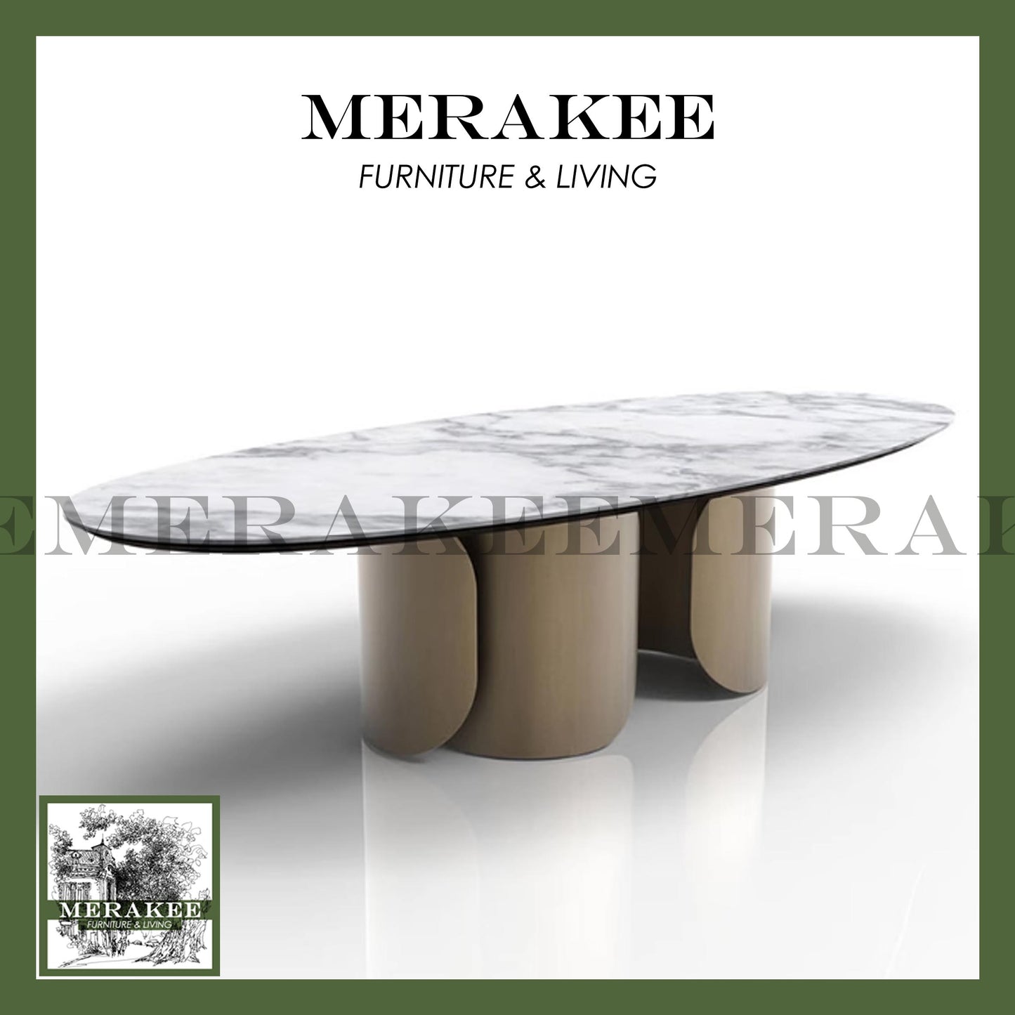 MERAKEE Sintered Stone Dining Table Customization Color Tabletop Stainless Steel Gold/Rose Gold/Grey/Bronze Leg Dining Room Furniture PV28