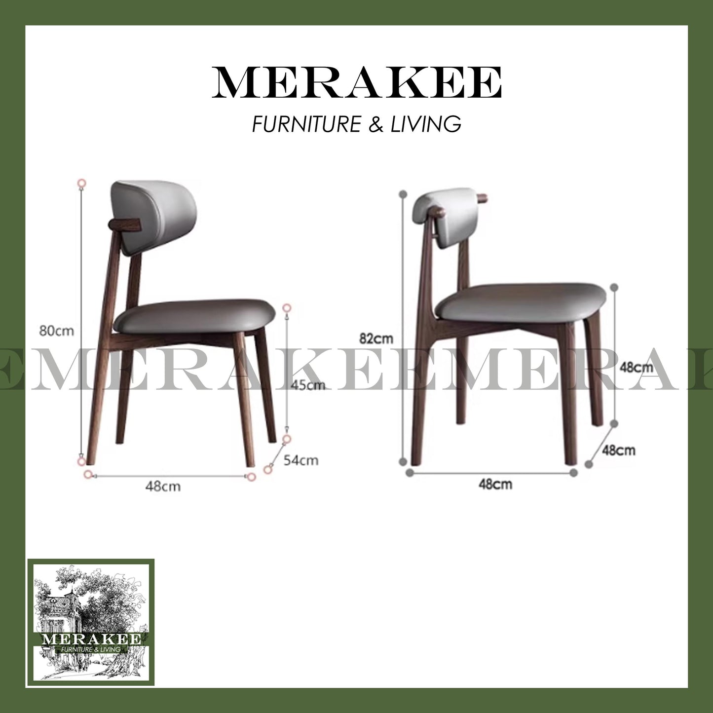 MERAKEE Customized Marble Like Sintered Stone Round With Lazy Susan Solid Ashwood Leg Dining Table Dining Room Furniture AW18