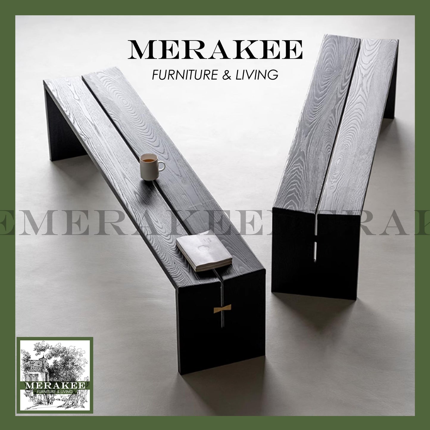 MERAKEE Dining Bench Solid Wood Dining Room Furniture B35