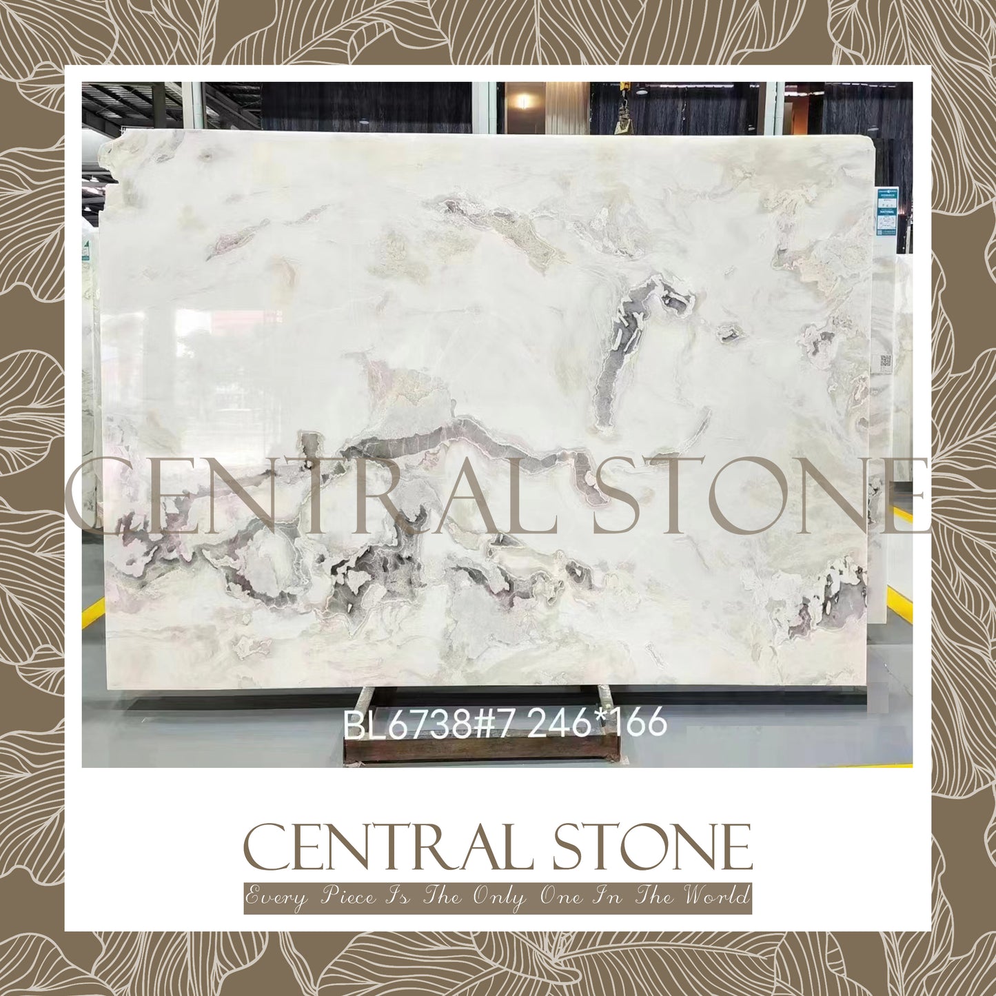 CENTRAL STONE Natural Marble From Italy Customization For Dining Coffee Side Table Feature Wall Real Marble - Oyster White