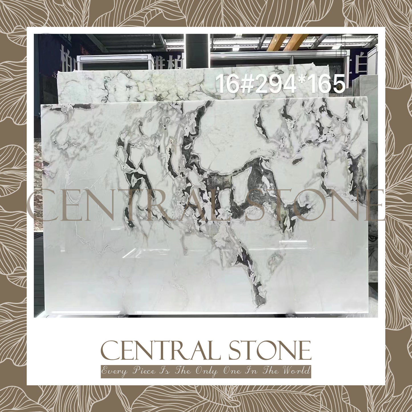 CENTRAL STONE Natural Marble From Italy Customization For Dining Coffee Side Table Feature Wall Real Marble - Oyster White
