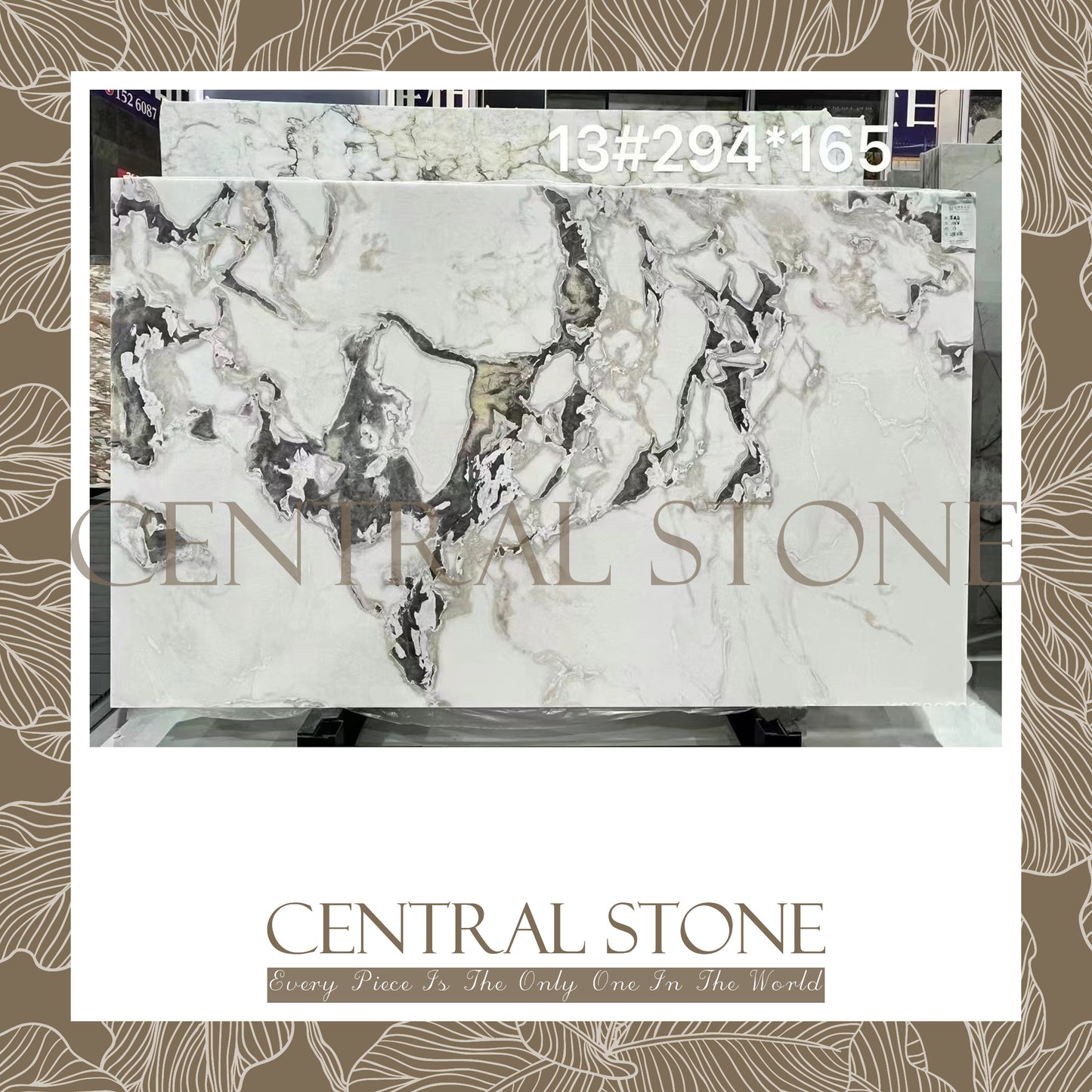 CENTRAL STONE Natural Marble From Italy Customization For Dining Coffee Side Table Feature Wall Real Marble - Oyster White