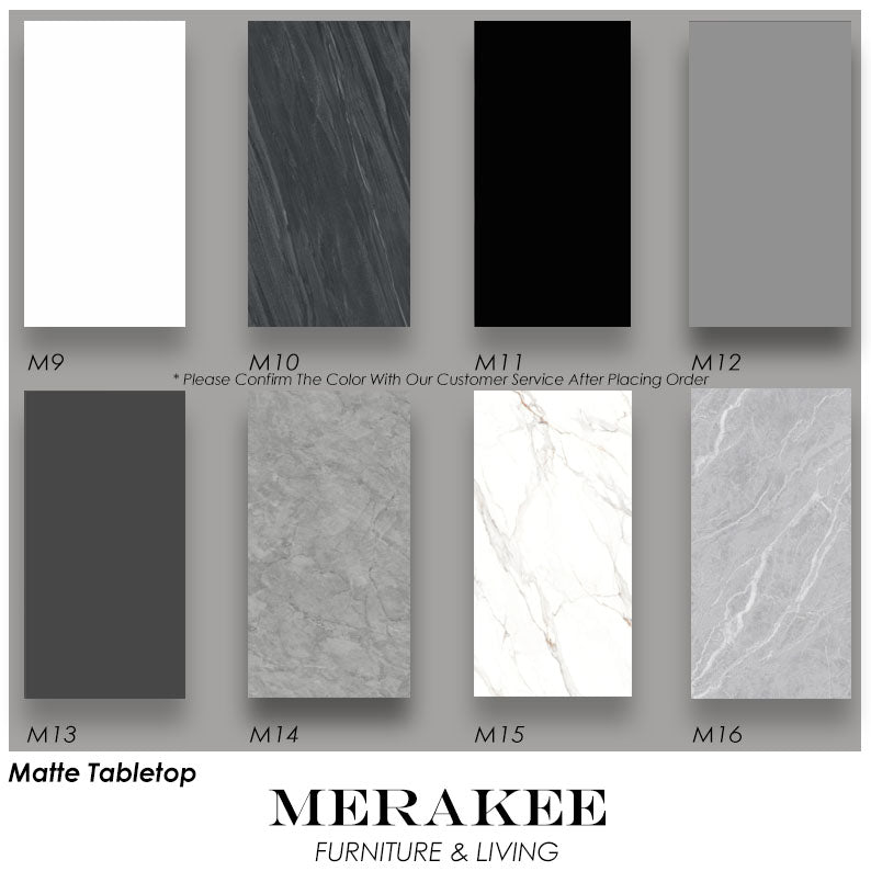 MERAKEE Extendable Customized Marble Like Sintered Stone Aluminum Alloy Stand Dining Table Dining Room Furniture F80