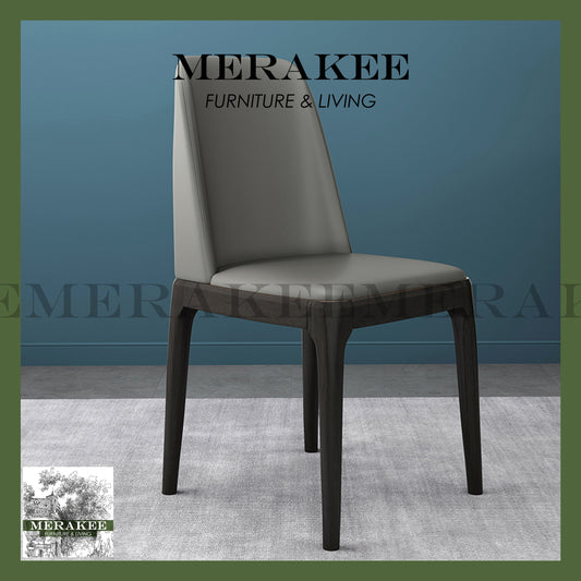 MERAKEE Dining Chair PU Leather Solid Wood Frame Dining Room Furniture JCY006