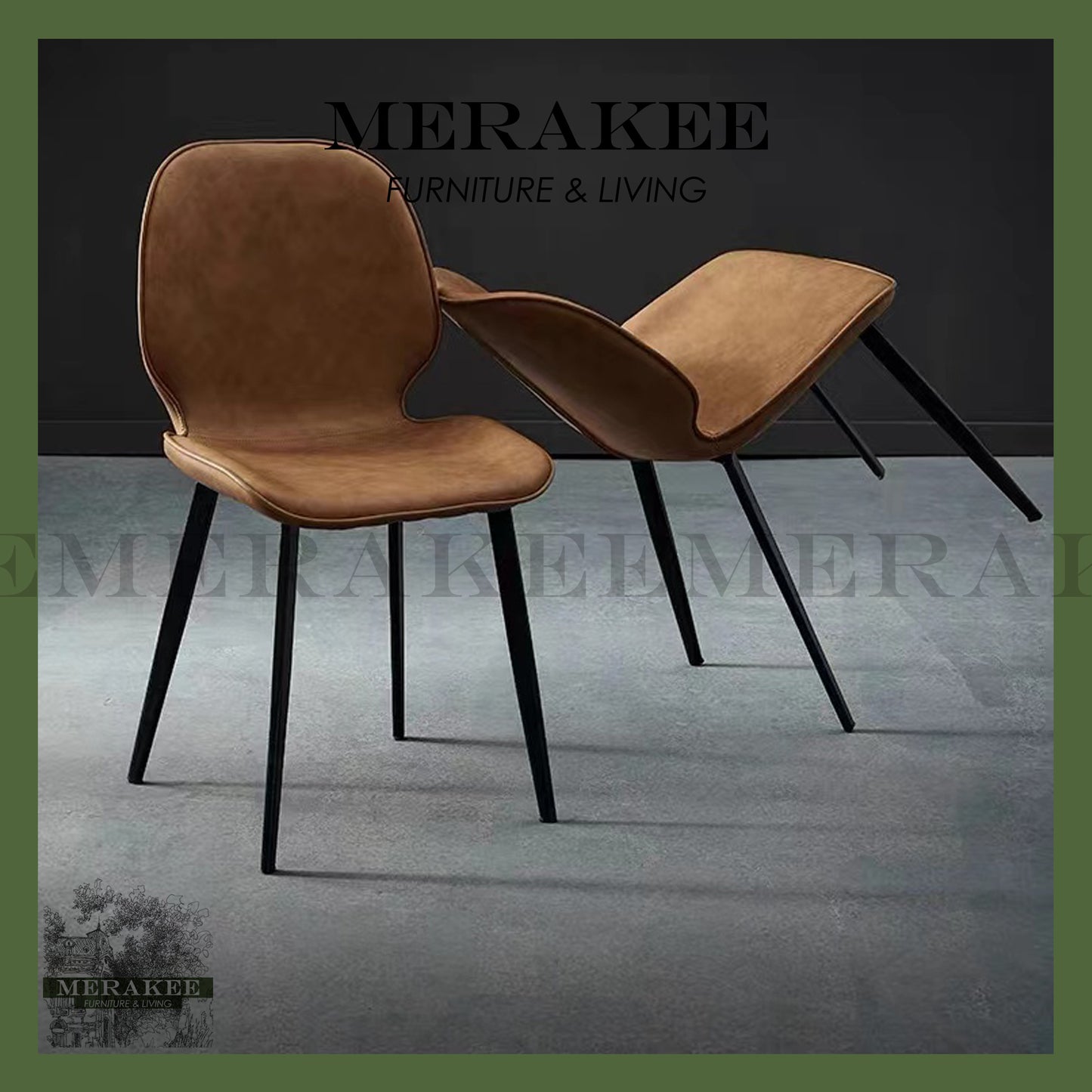 MERAKEE Dining Chair PU Leather Dining Room Furniture JCY003