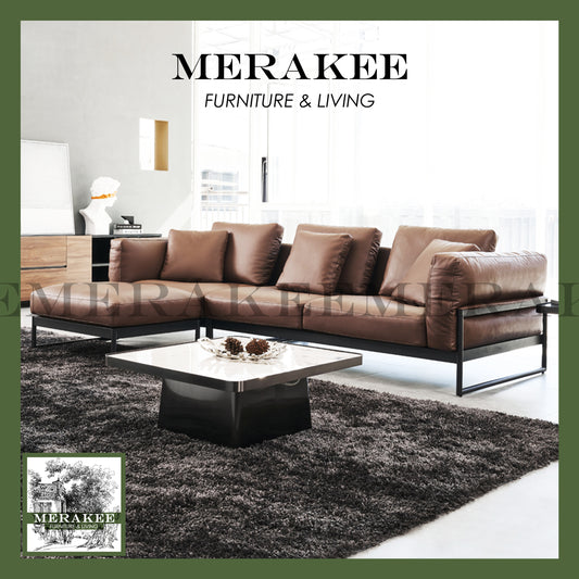 MERAKEE PU Leather 1/2/3/4 Seater Sofa Solid Wood Color Solution Living Room Furniture W091