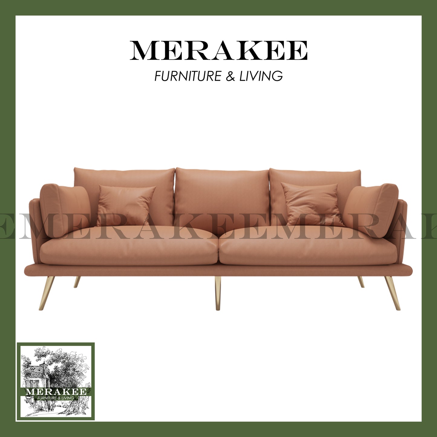 MERAKEE 1/2/3/4 Seater Fabric Sofa Solid Wood Color Solution Living Room Furniture JC903