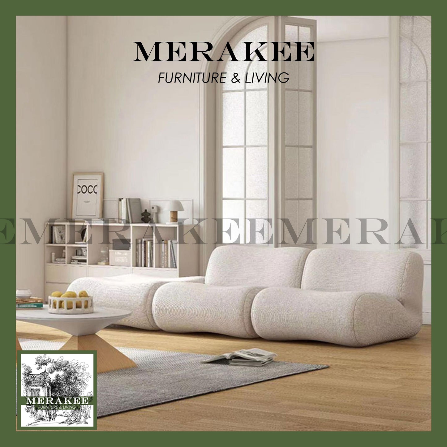 MERAKEE Compressed Modular/Sectional Sofa Firm Seat 5 Years Warranty High Flexibility T017