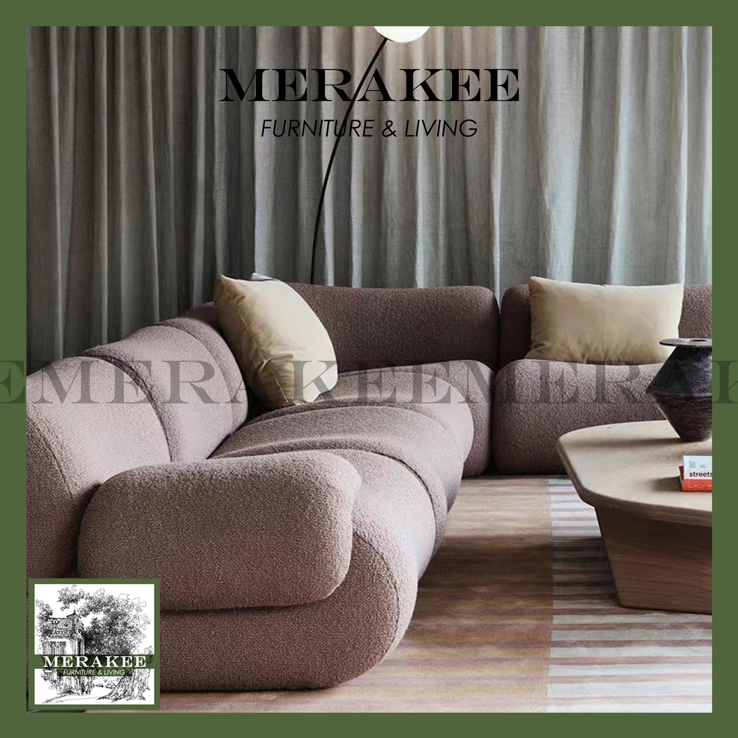 MERAKEE Compressed Modular/Sectional Sofa Firm Seat 5 Years Warranty High Flexibility T017