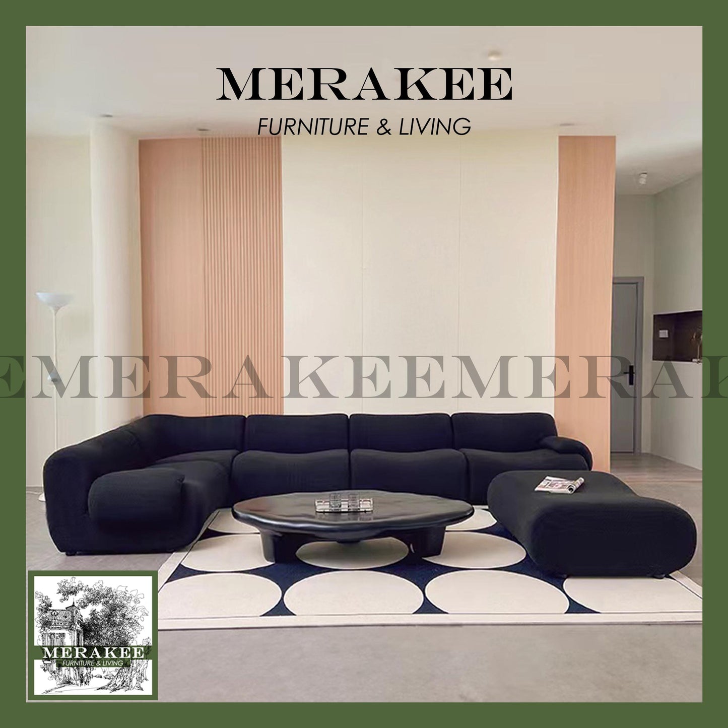 MERAKEE Compressed Modular/Sectional Sofa Firm Seat 5 Years Warranty High Flexibility T017