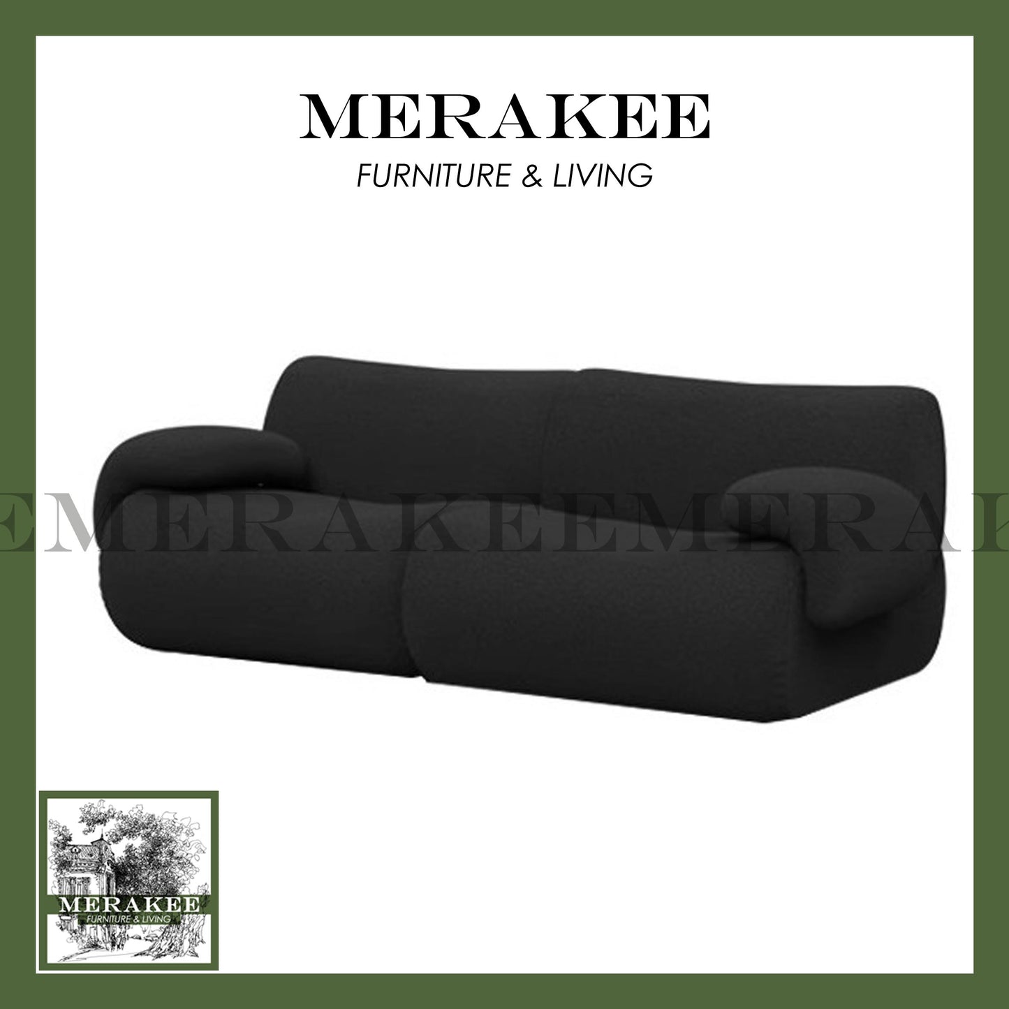 MERAKEE Compressed Modular/Sectional Sofa Firm Seat 5 Years Warranty High Flexibility T017