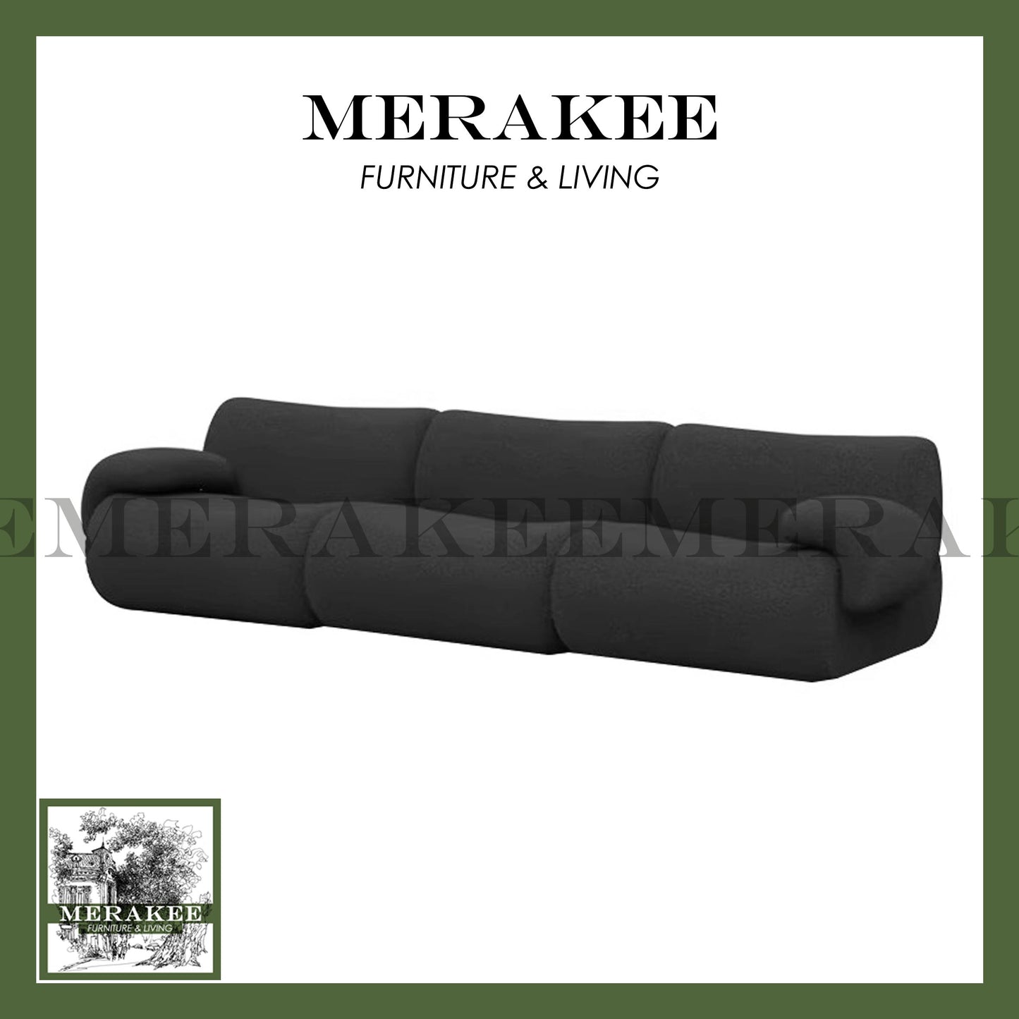 MERAKEE Compressed Modular/Sectional Sofa Firm Seat 5 Years Warranty High Flexibility T017