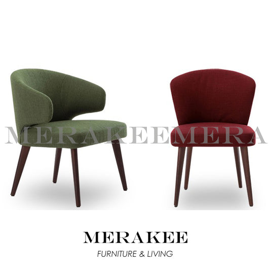 MERAKEE Dining Chair PU Leather Fabric Solid Wood Frame Ashwood Leg Dining Room Furniture JC14