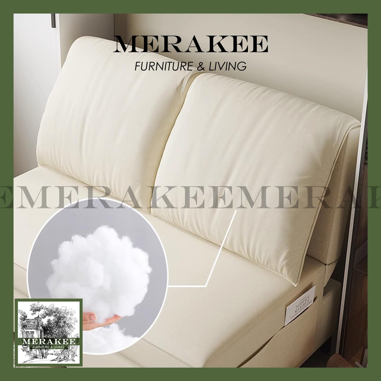 MERAKEE Multi Purpose Sofa Bed Color Solution Living Room Bedroom Furniture DL1055