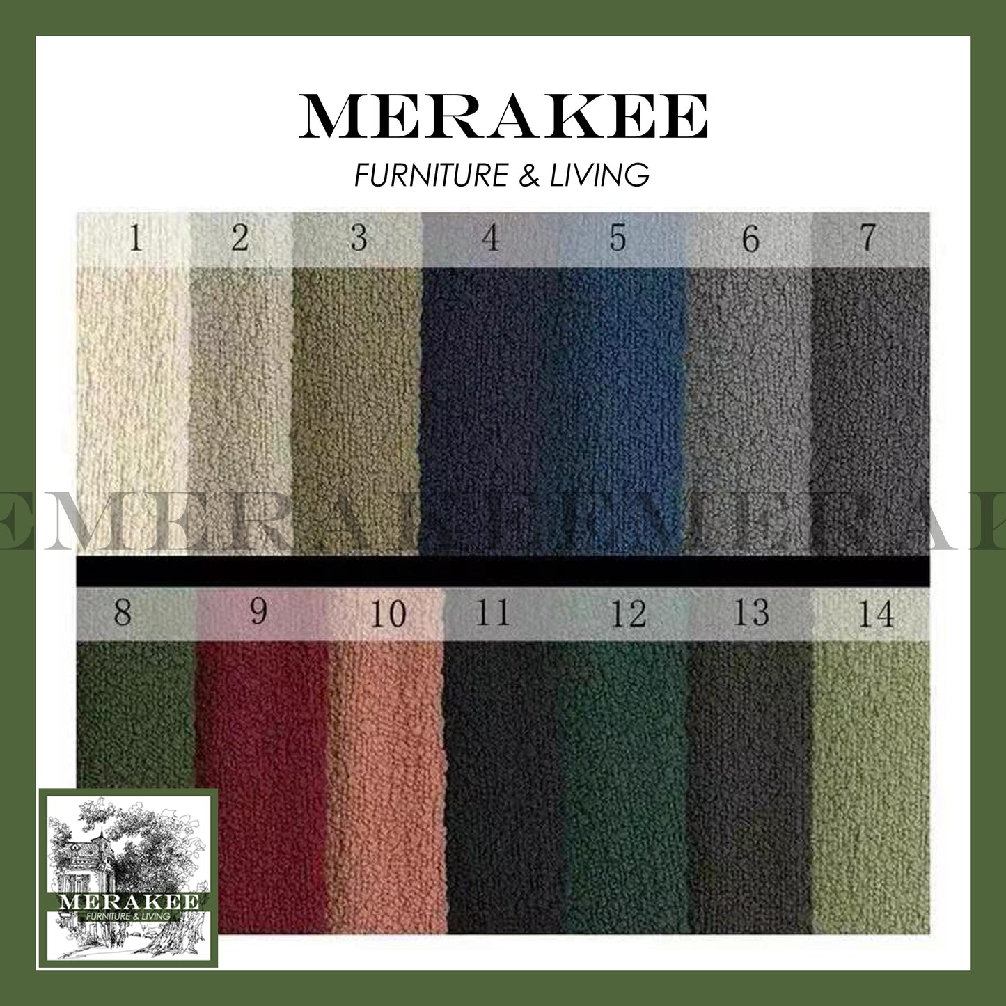 MERAKEE Fabric 1/2/3/4 Seater Sofa Solid Wood Frame Color Solution Technology Fabric Teddy Plush Living Room Furniture XC82