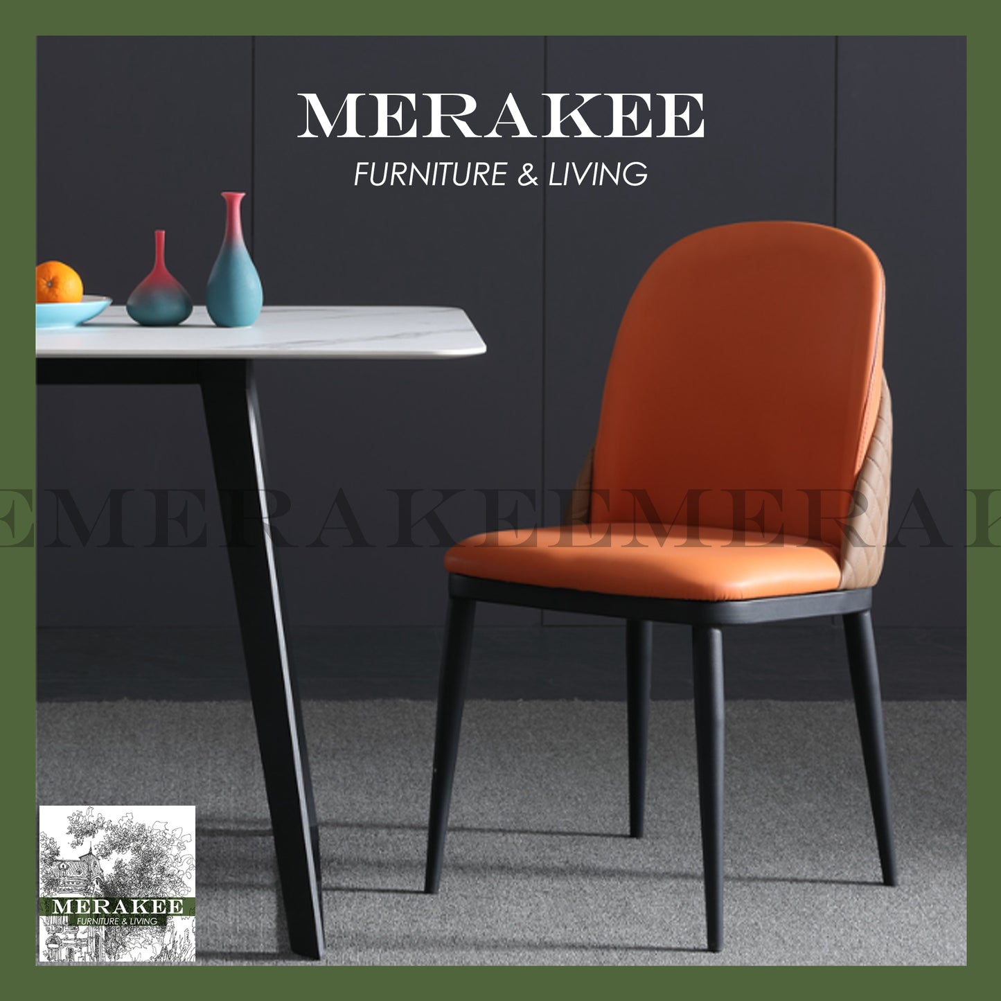 MERAKEE Customized Marble Like Sintered Stone Dining Table Dining Room Furniture F11