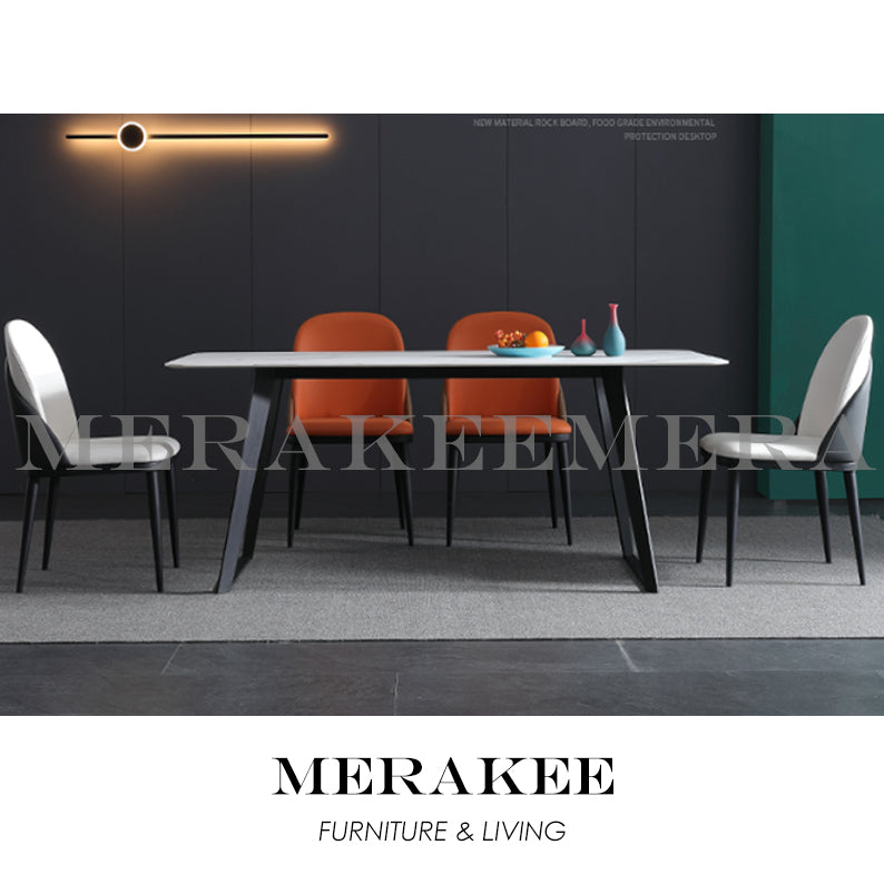 MERAKEE Customized Marble Like Sintered Stone Dining Table Dining Room Furniture F11