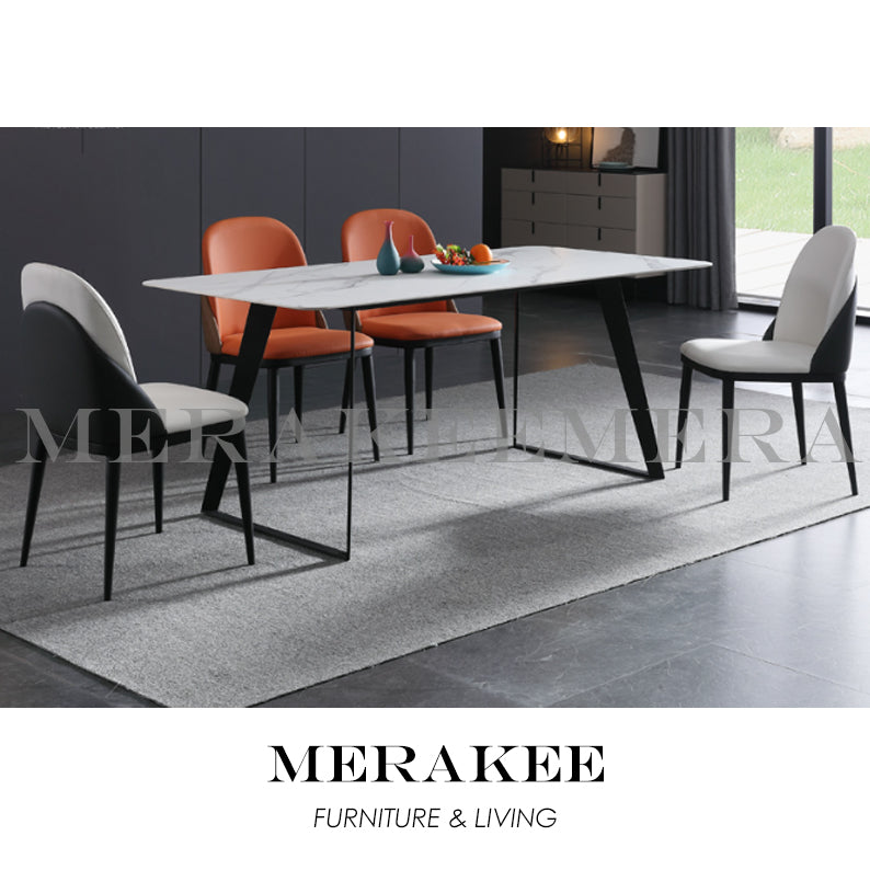 MERAKEE Customized Marble Like Sintered Stone Dining Table Dining Room Furniture F11