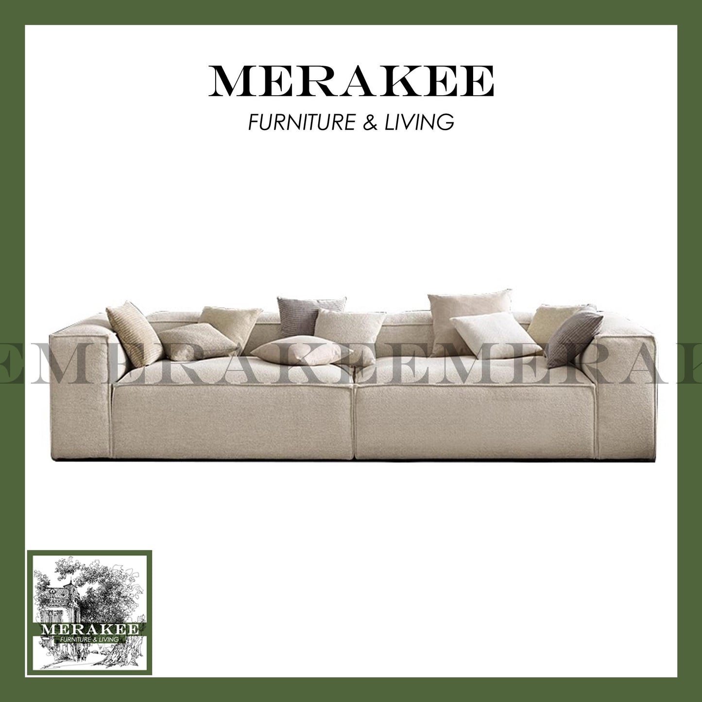 MERAKEE Compressed Sofa 3/4/4+ Seater Modular/Sectional Firm Seat High Flexibility C012