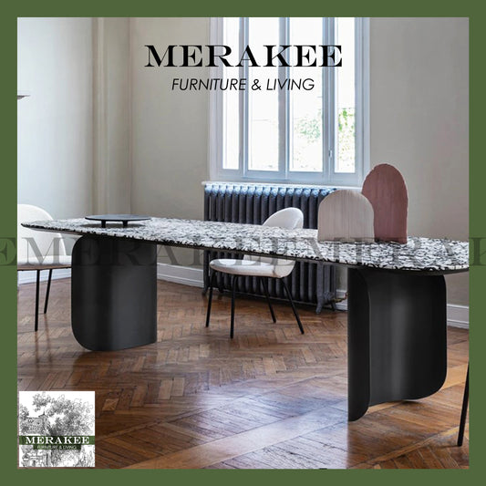 MERAKEE Customized Terrazzo Sintered Stone Dining Table Dining Room Furniture X1