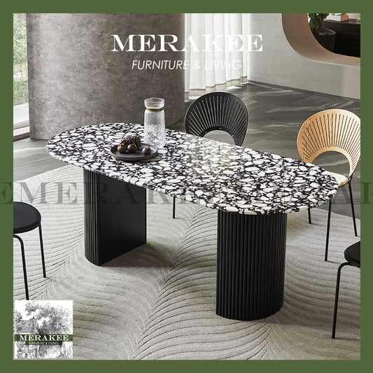 MERAKEE Customized Terrazzo Dining Table Dining Room Furniture X2