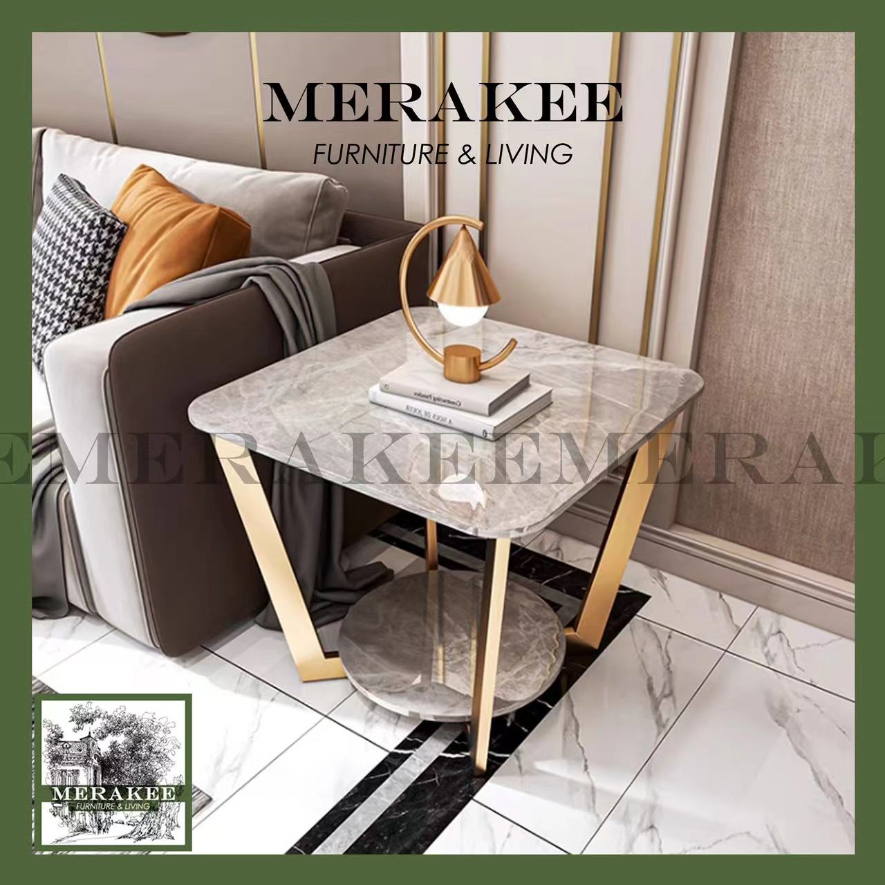 MERAKEE Sintered Stone Side Table ST02