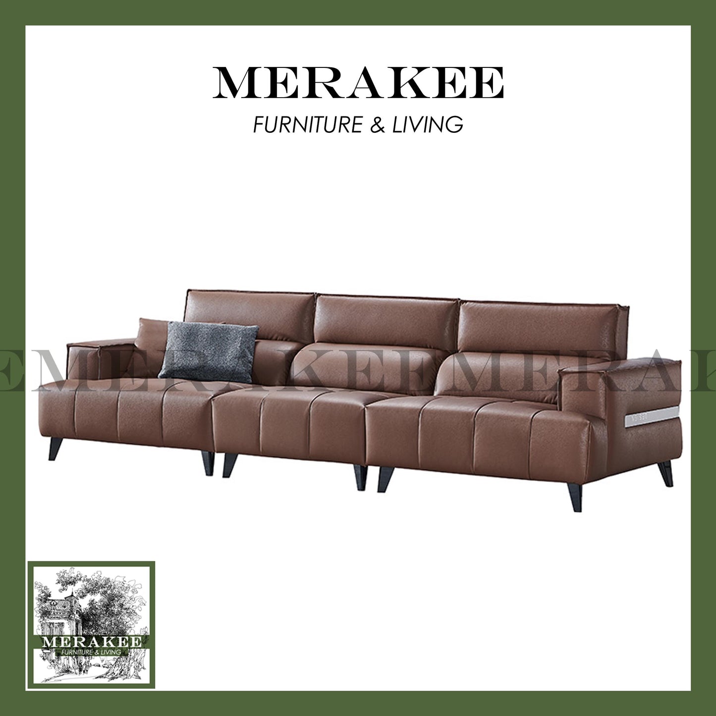 MERAKEE Full-Grain Genuine Leather Back Electric Adjustable sofa 2/3 Seater Color Solution Living Room Furniture XC6606