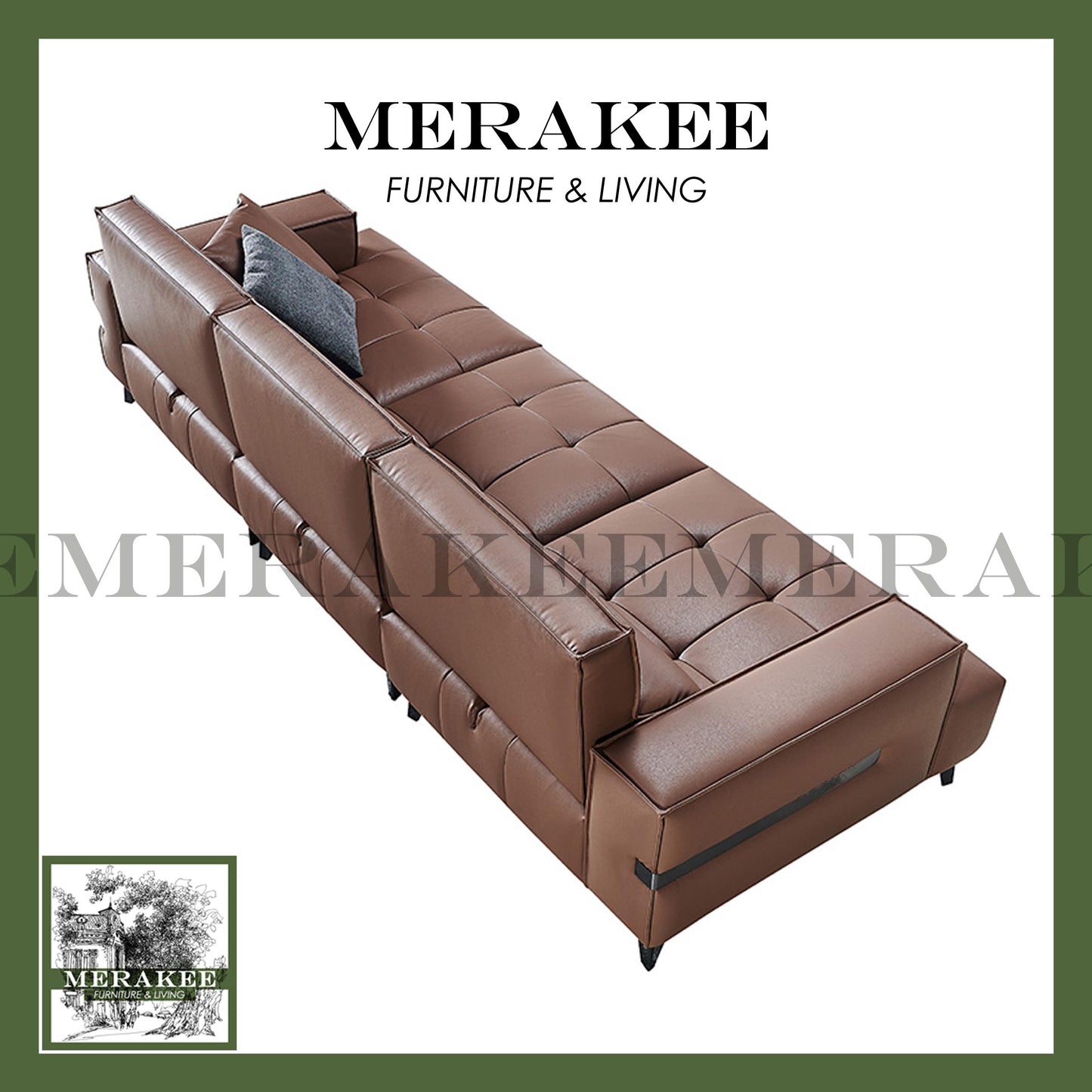 MERAKEE Full-Grain Genuine Leather Back Electric Adjustable sofa 2/3 Seater Color Solution Living Room Furniture XC6606