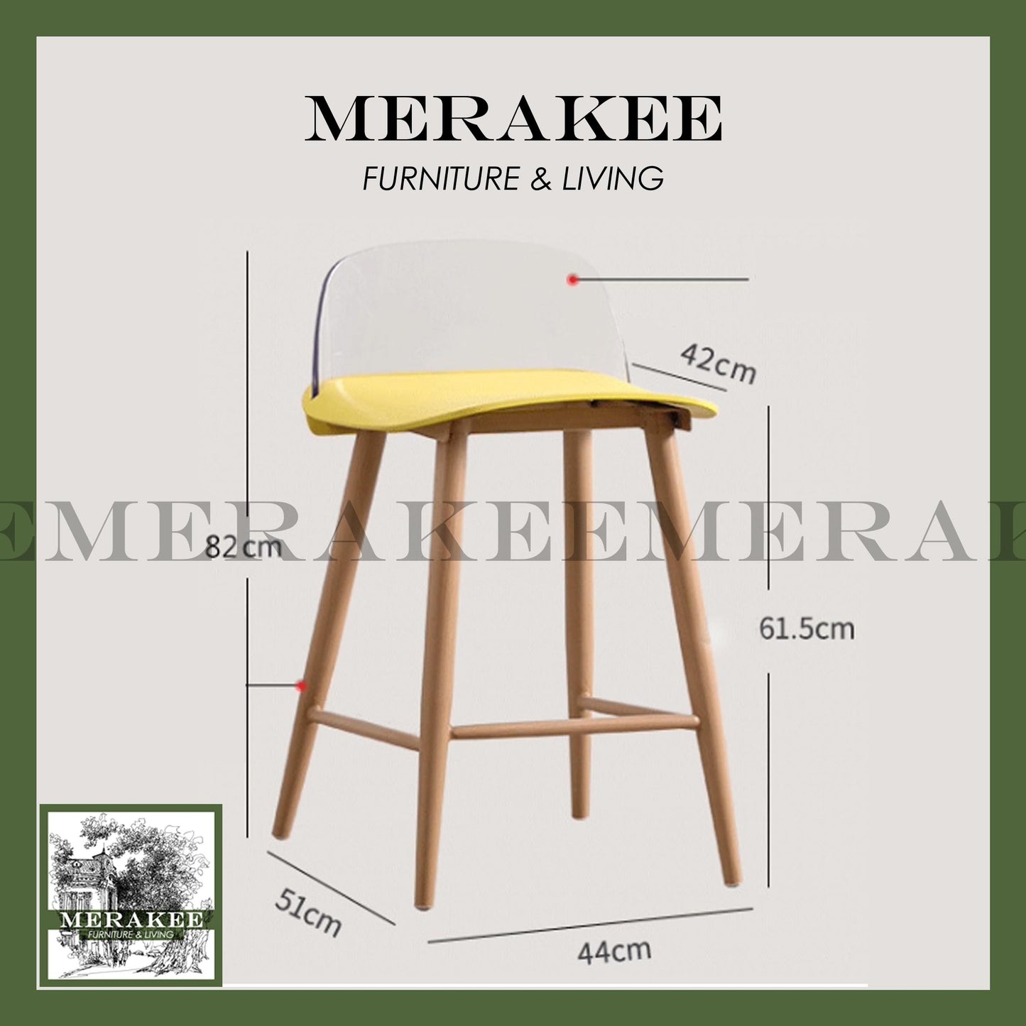 MERAKEE Bar Stool Chair BC03