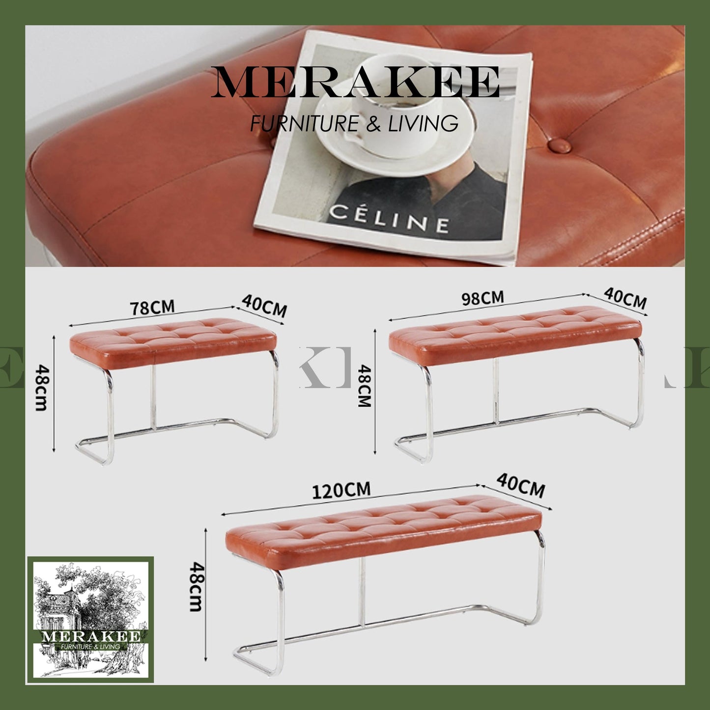 MERAKEE Bench Dining Bench Changing Shoes Bench B44